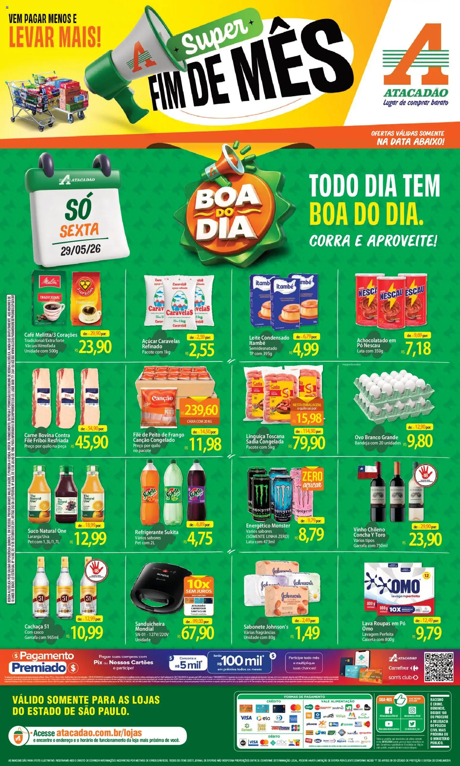 Pré-Visualização do folheto "Atacadão ofertas - SP" da loja Atacadão válido a partir de 29/05/2026