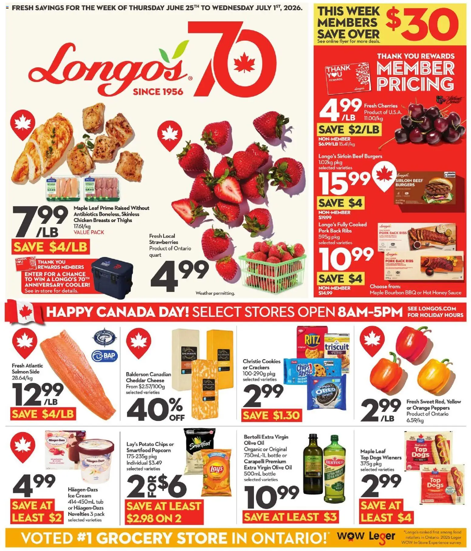 Preview of leaflet Longo's weekly flyer / circulaire from shop Longo's is valid from Jun 25, 2026