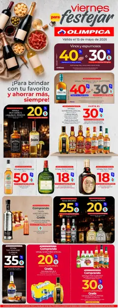  Vista previa del prospecto Olímpica Viernes para festejar del almacen Olímpica válida del 15/05/2026 al 17/05/2026