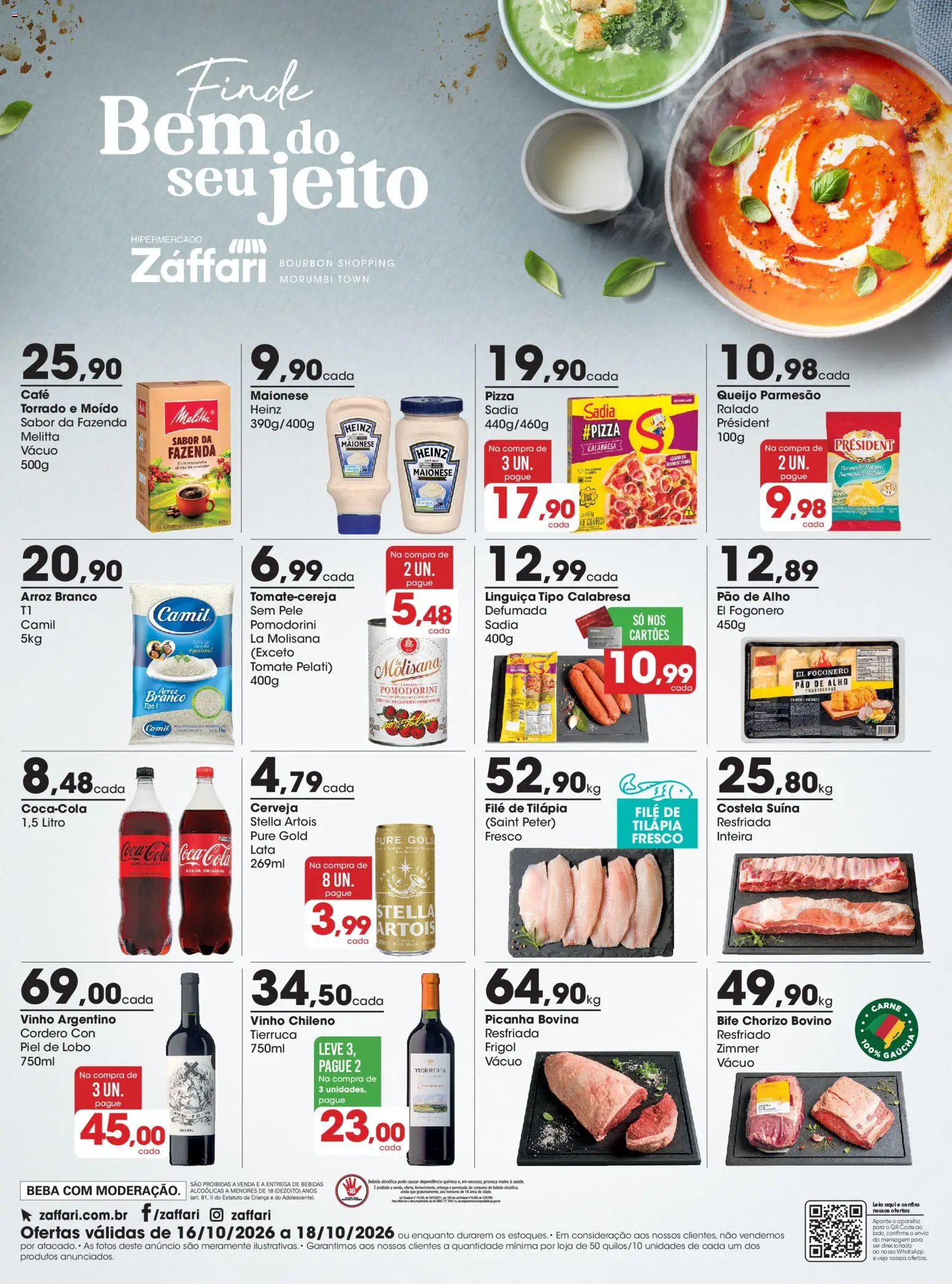Pré-Visualização do folheto "Zaffari ofertas Final de Semana - SP" da loja Zaffari válido a partir de 16/10/2026