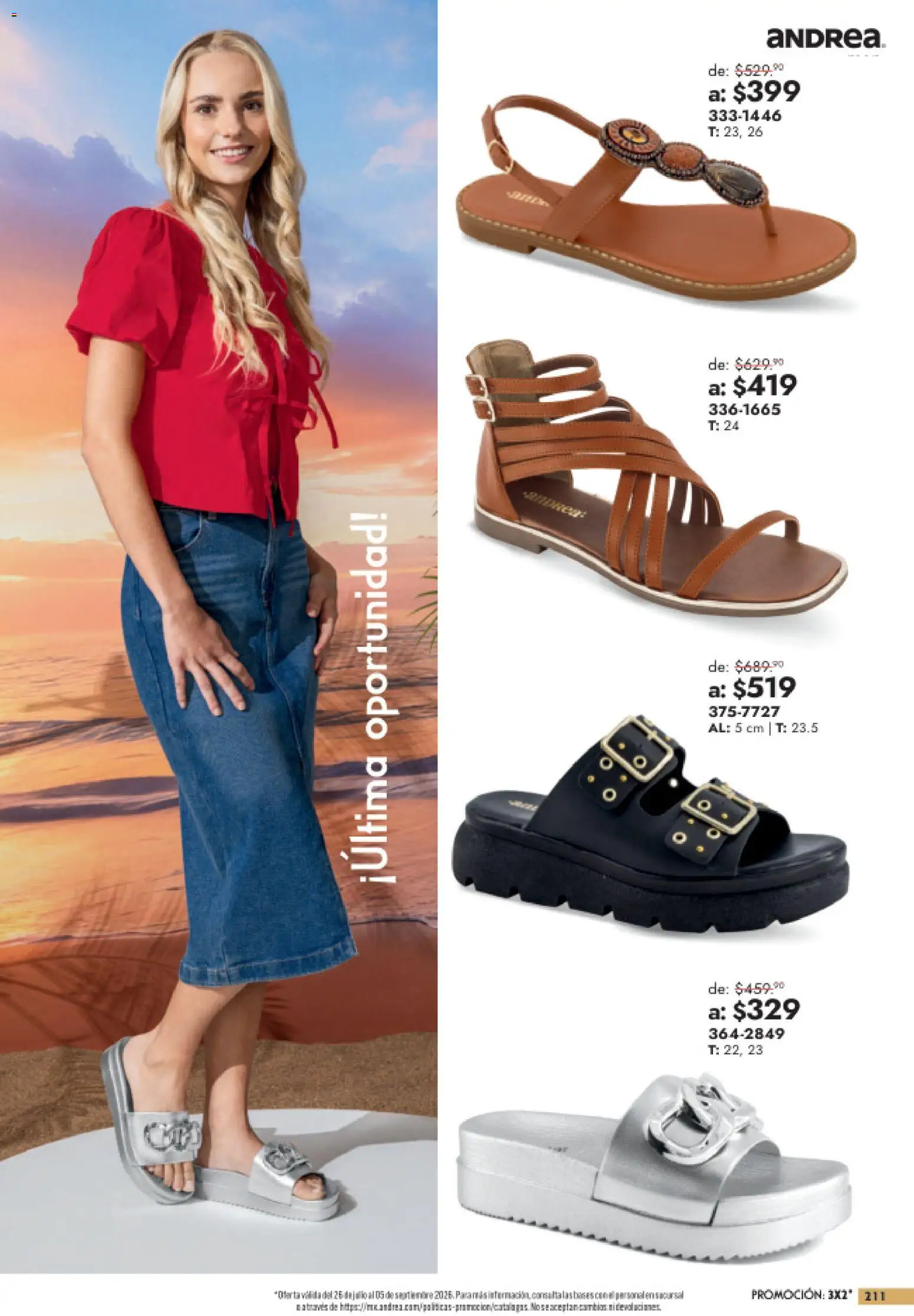 Vista previa las ofertas de la tienda Andrea - Andrea catálogo Outlet desde el 26/07/2026 