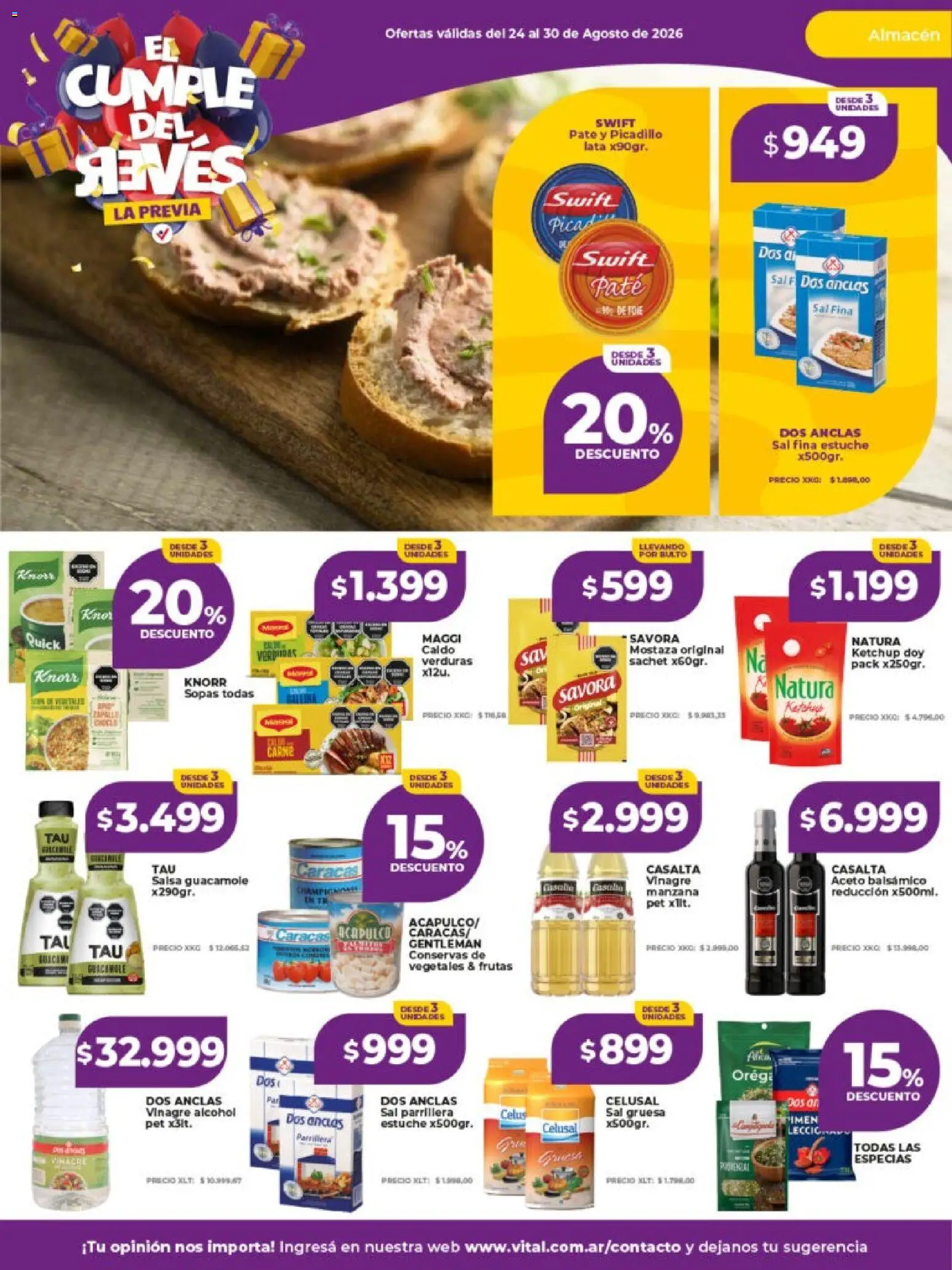 Vista previa del folleto de la tienda Vital válido desde el 24/08/2026 