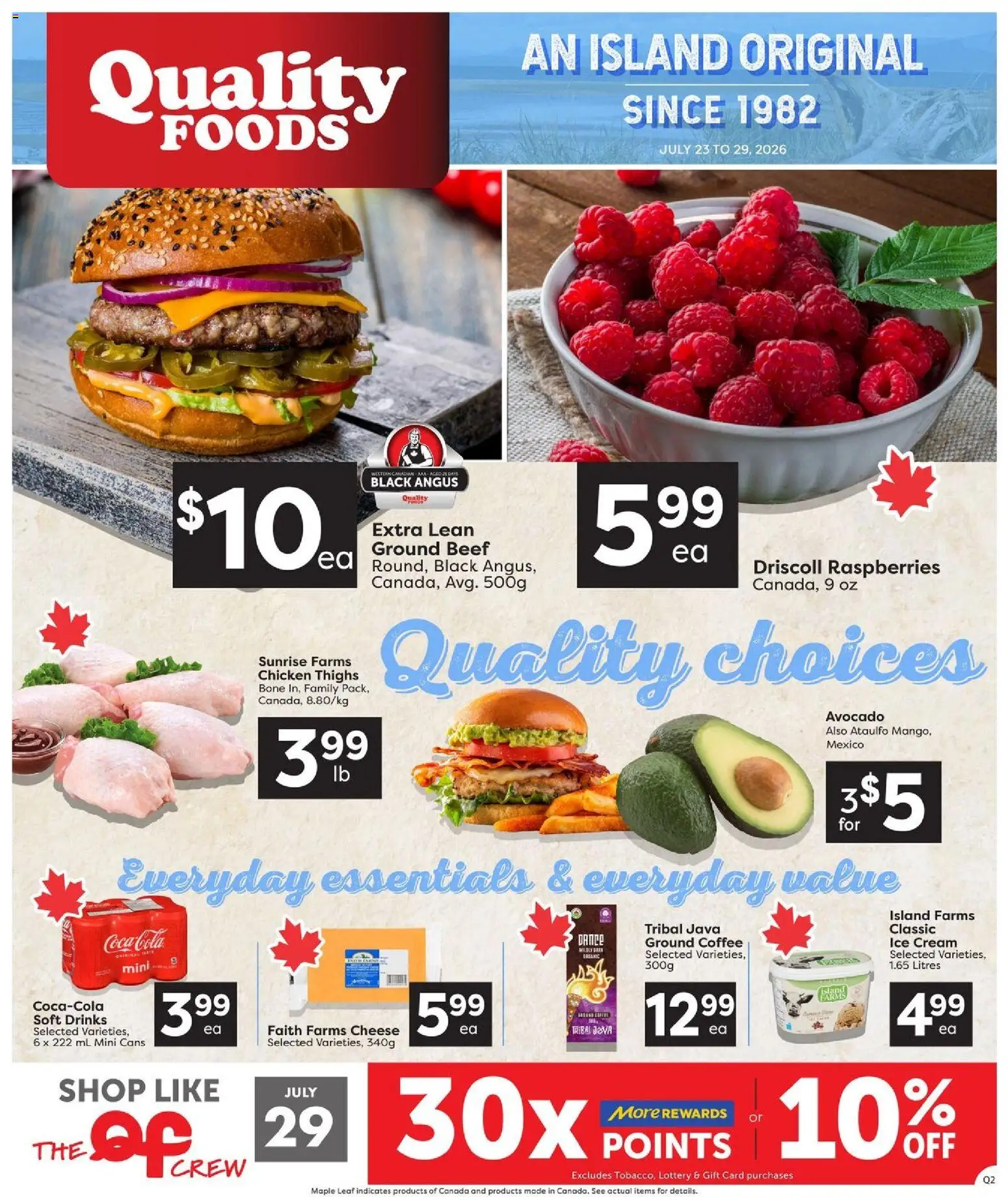Preview of leaflet Quality Foods weekly flyer / circulaire from shop Quality Foods is valid from Jul 23, 2026