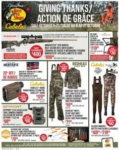 Preview of leaflet Cabelas weekly flyer / circulaire from shop Cabelas is valid from Oct 08, 2026
