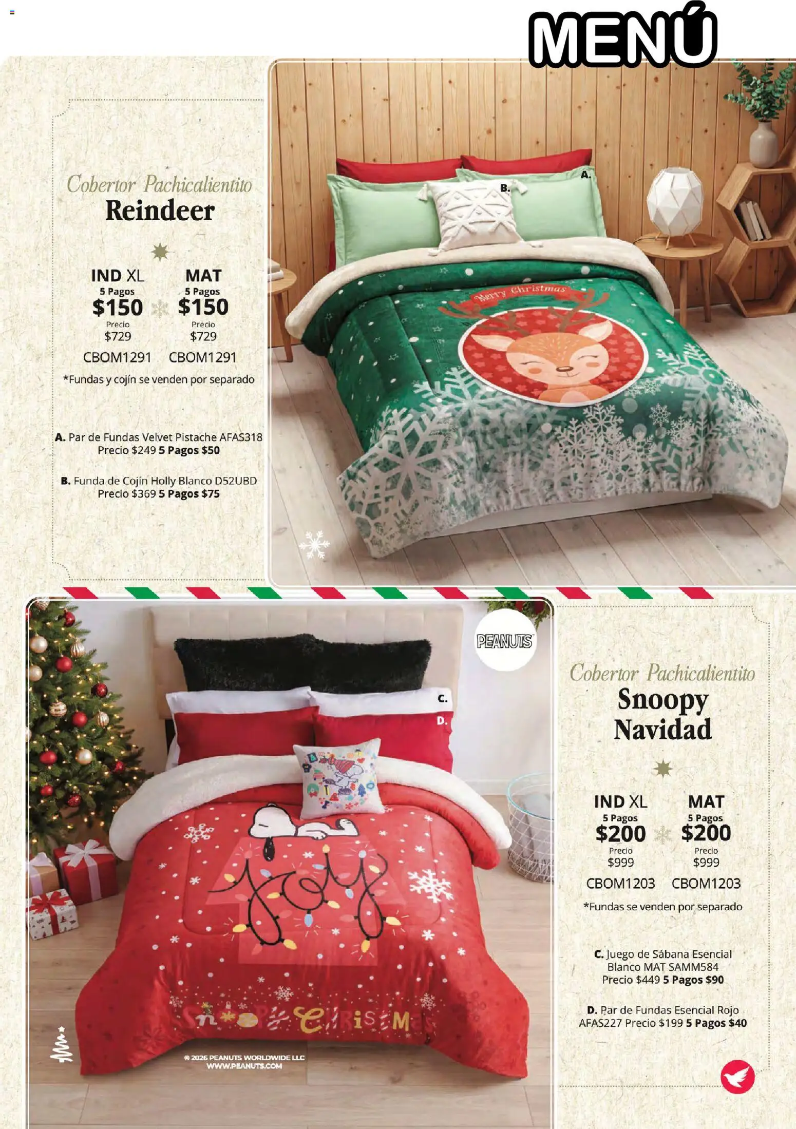 Vista previa las ofertas de la tienda Colchas Concord - Colchas Concord catálogo Colección Navideña desde el 01/08/2026 