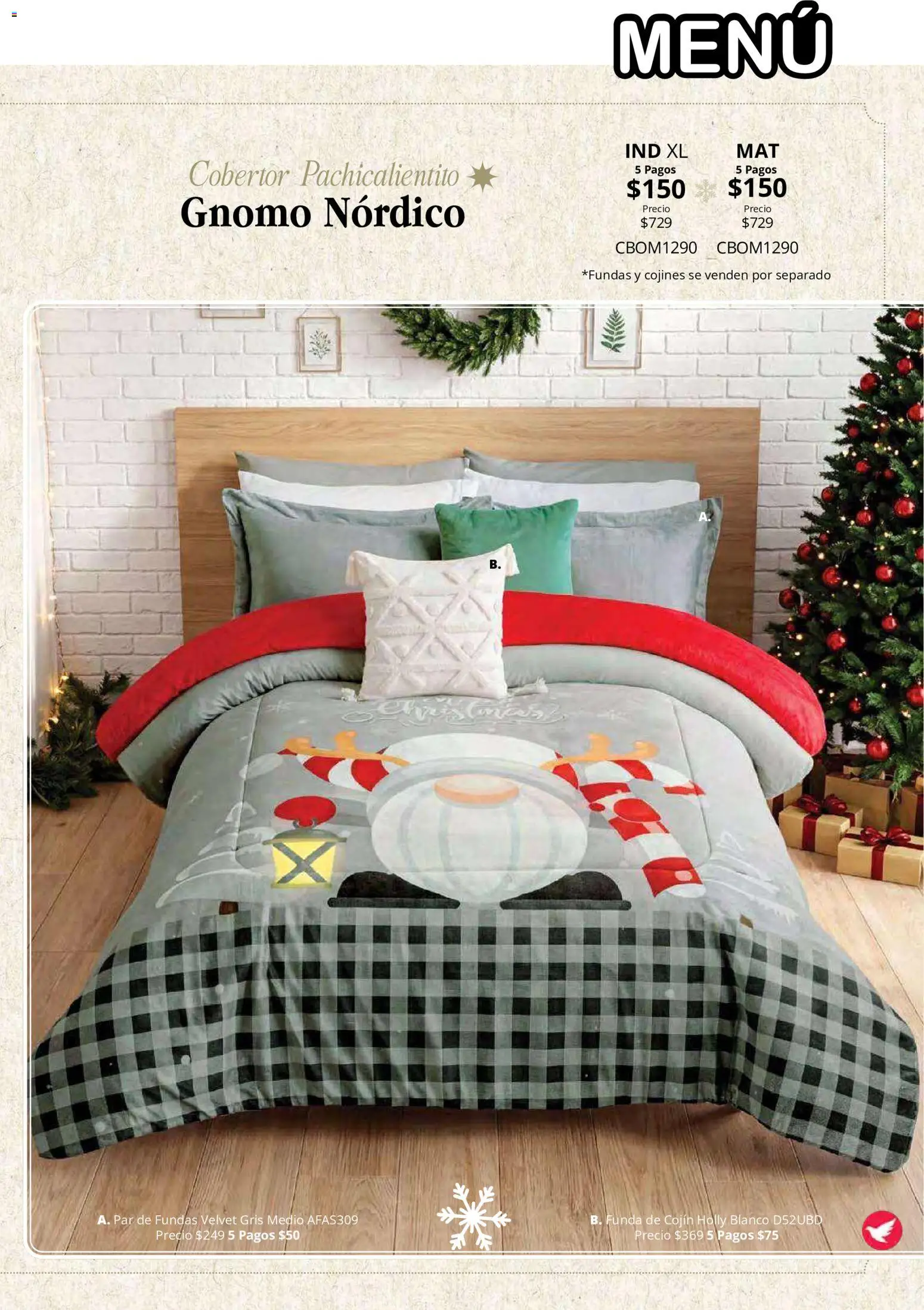 Vista previa las ofertas de la tienda Colchas Concord - Colchas Concord catálogo Colección Navideña desde el 01/08/2026 - Juego, Funda, Cobertor