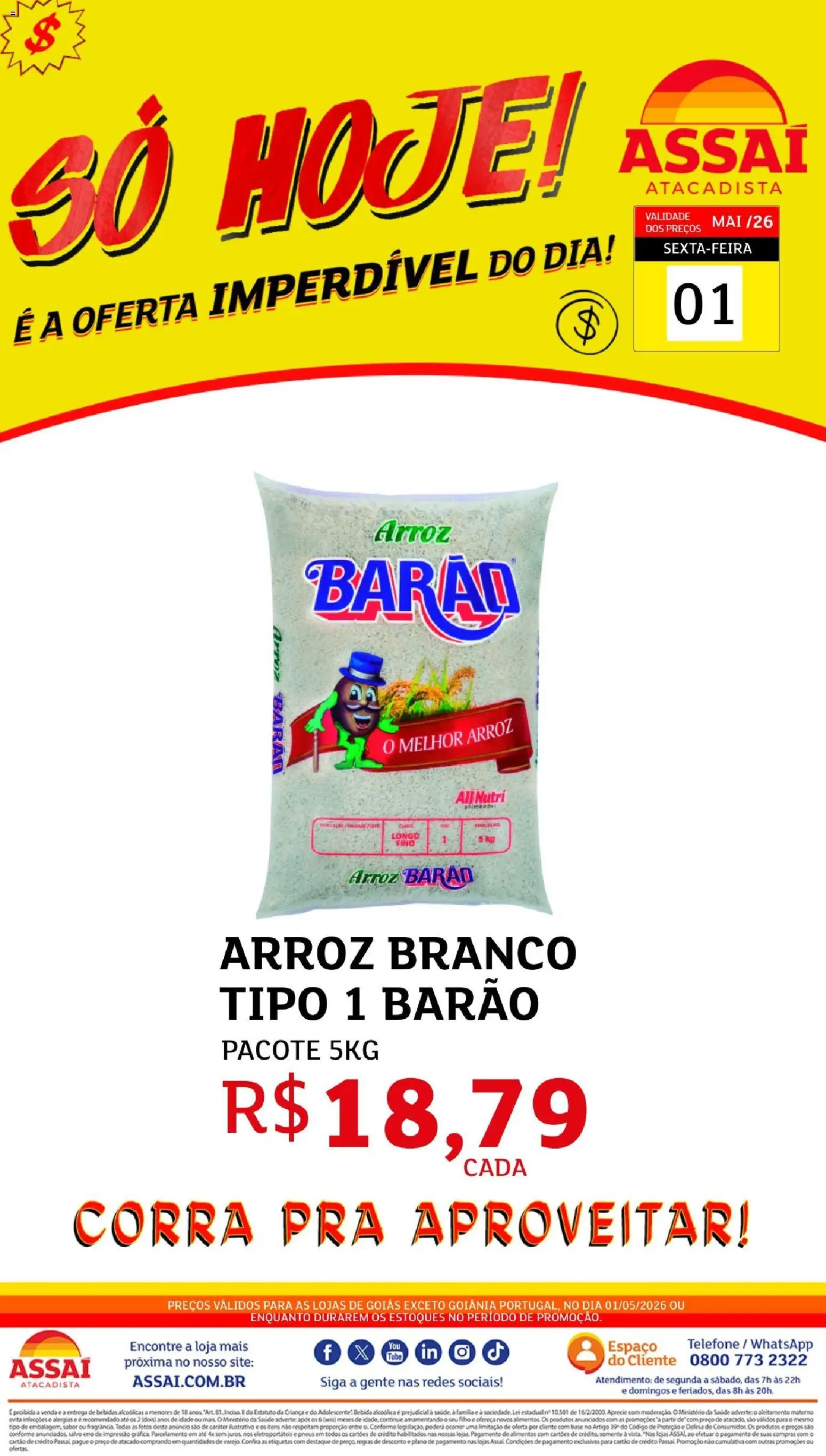 Pré-Visualização do folheto "Assaí Atacadista ofertas - GO" da loja Assaí Atacadista válido a partir de 01/05/2026