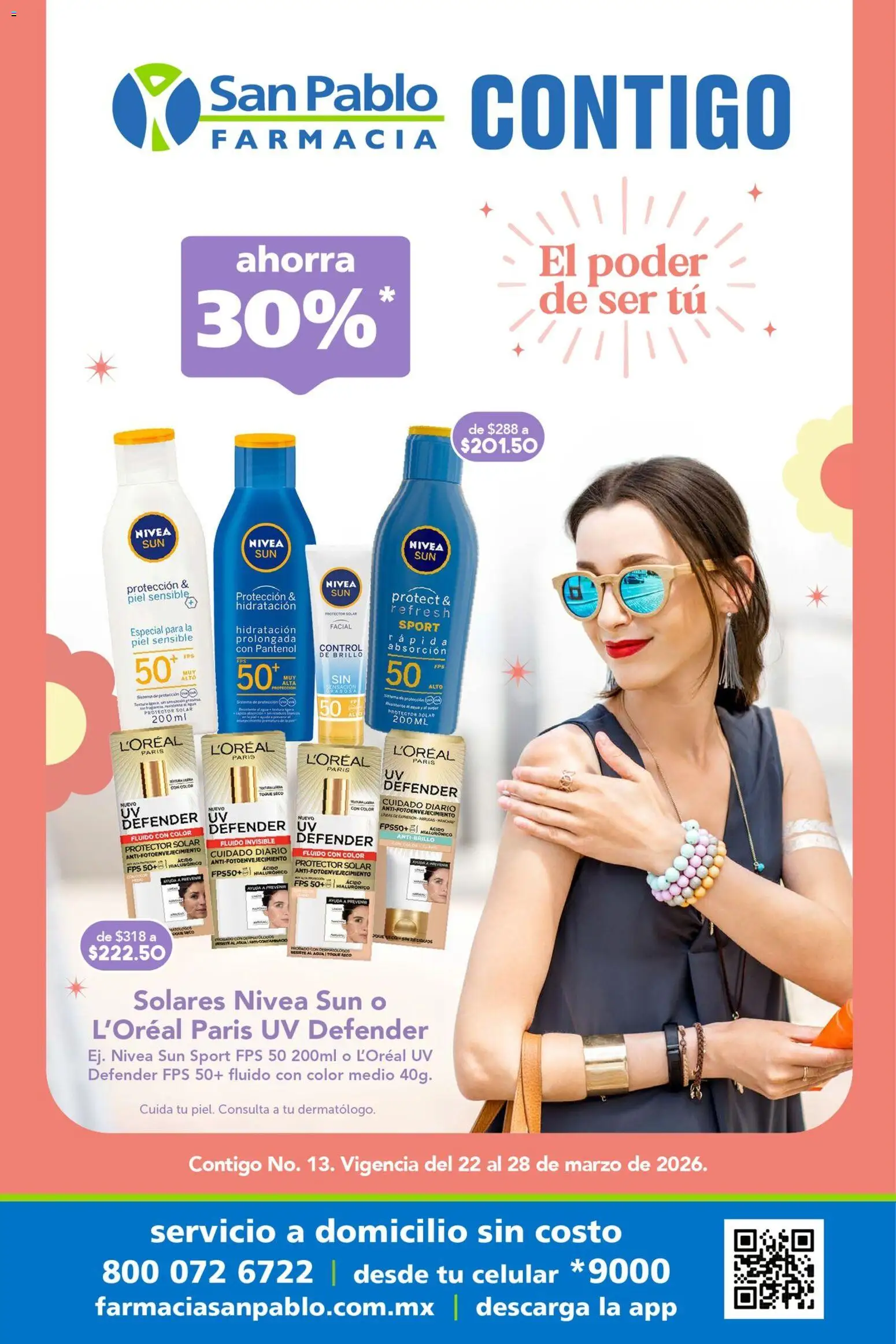 Vista previa las ofertas de la tienda Farmacia San Pablo - Farmacia San Pablo catálogo desde el 22/03/2026 - Agua, Protector solar, Brillo