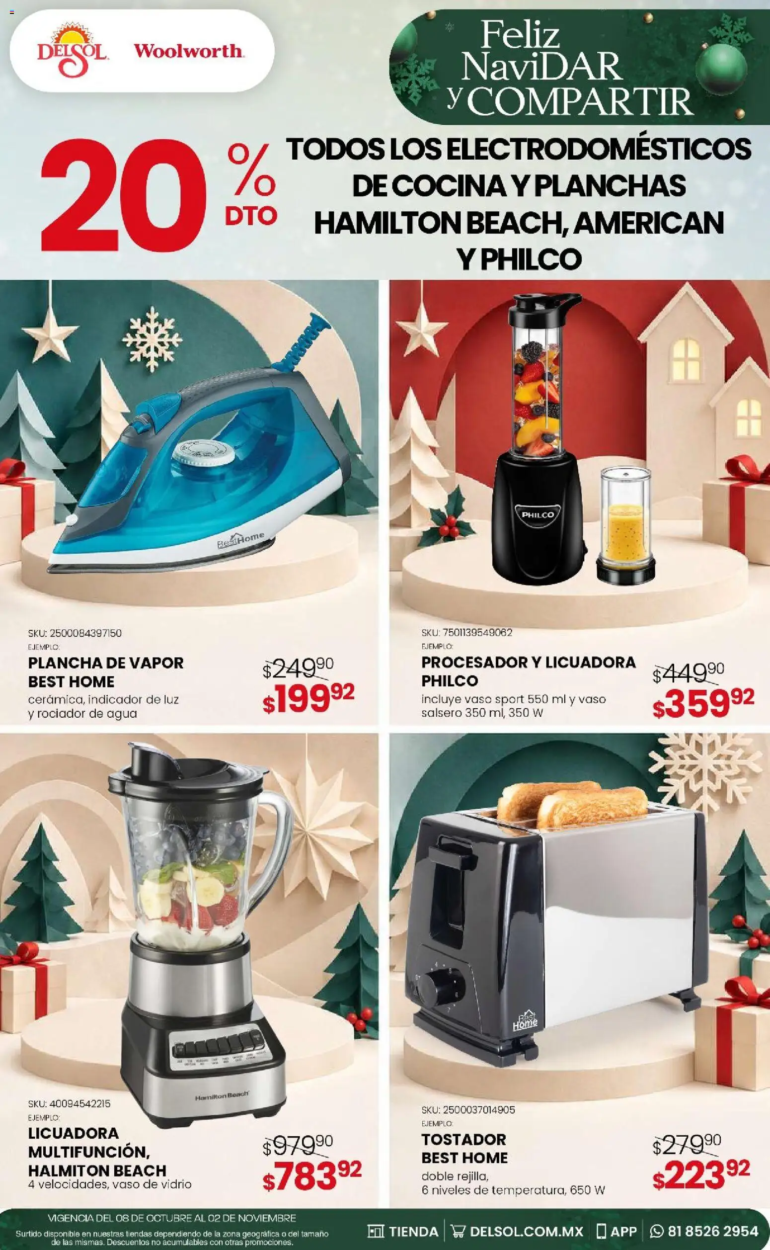 Vista previa las ofertas de la tienda Del Sol y Woolworth - Del Sol y Woolworth - Feliz NaviDar y Compartir desde el 08/10/2026 