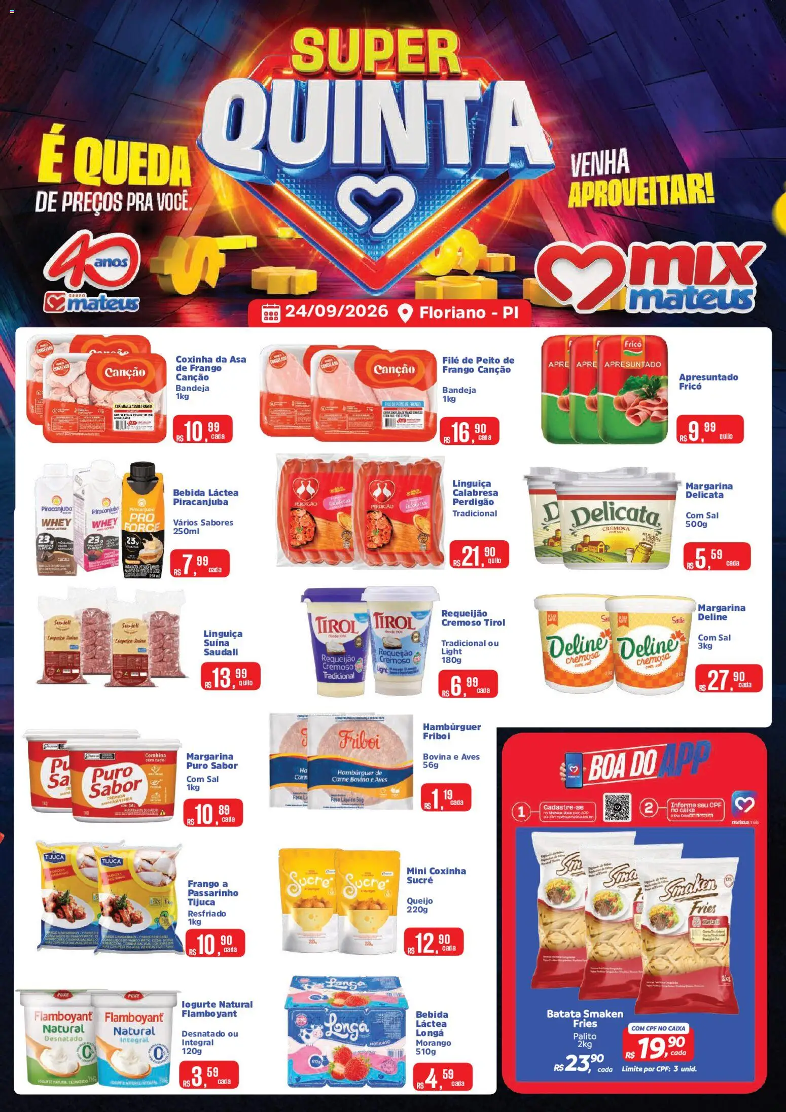 Pré-Visualização do folheto "Mateus ofertas Super Quinta" da loja Mateus válido a partir de 24/09/2026