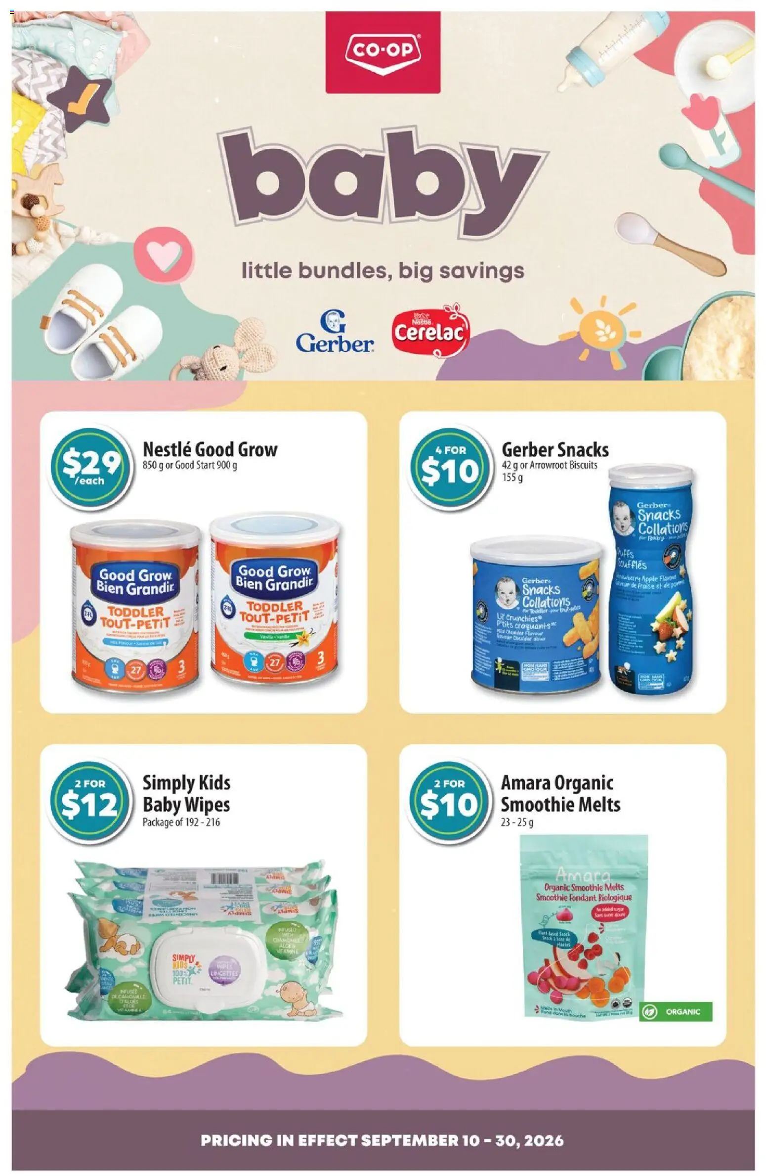 Preview of leaflet Co-op Food - Baby: Little bundes from shop Co-op Food is valid from Sep 10, 2026