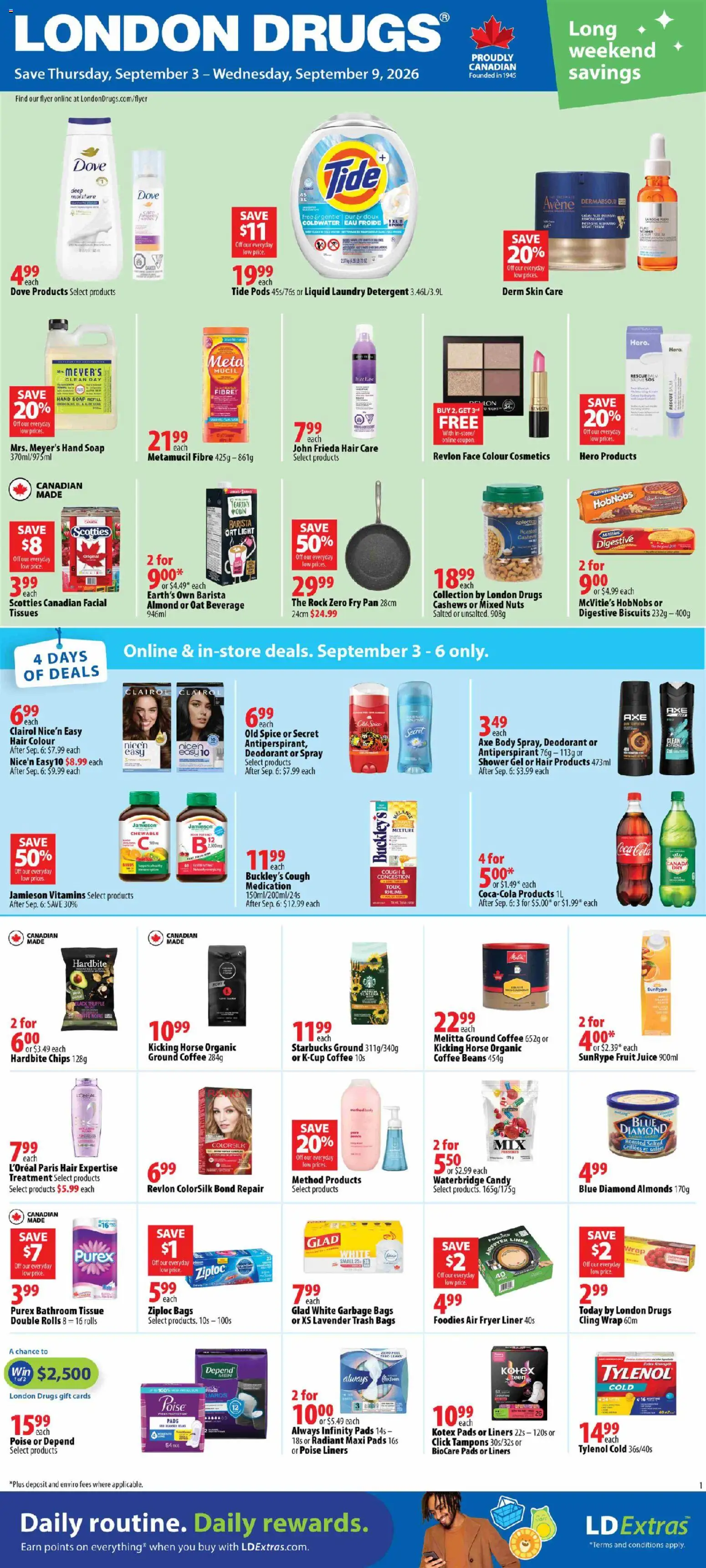 Preview of leaflet London Drugs weekly flyer / circulaire from shop London Drugs is valid from Sep 03, 2026