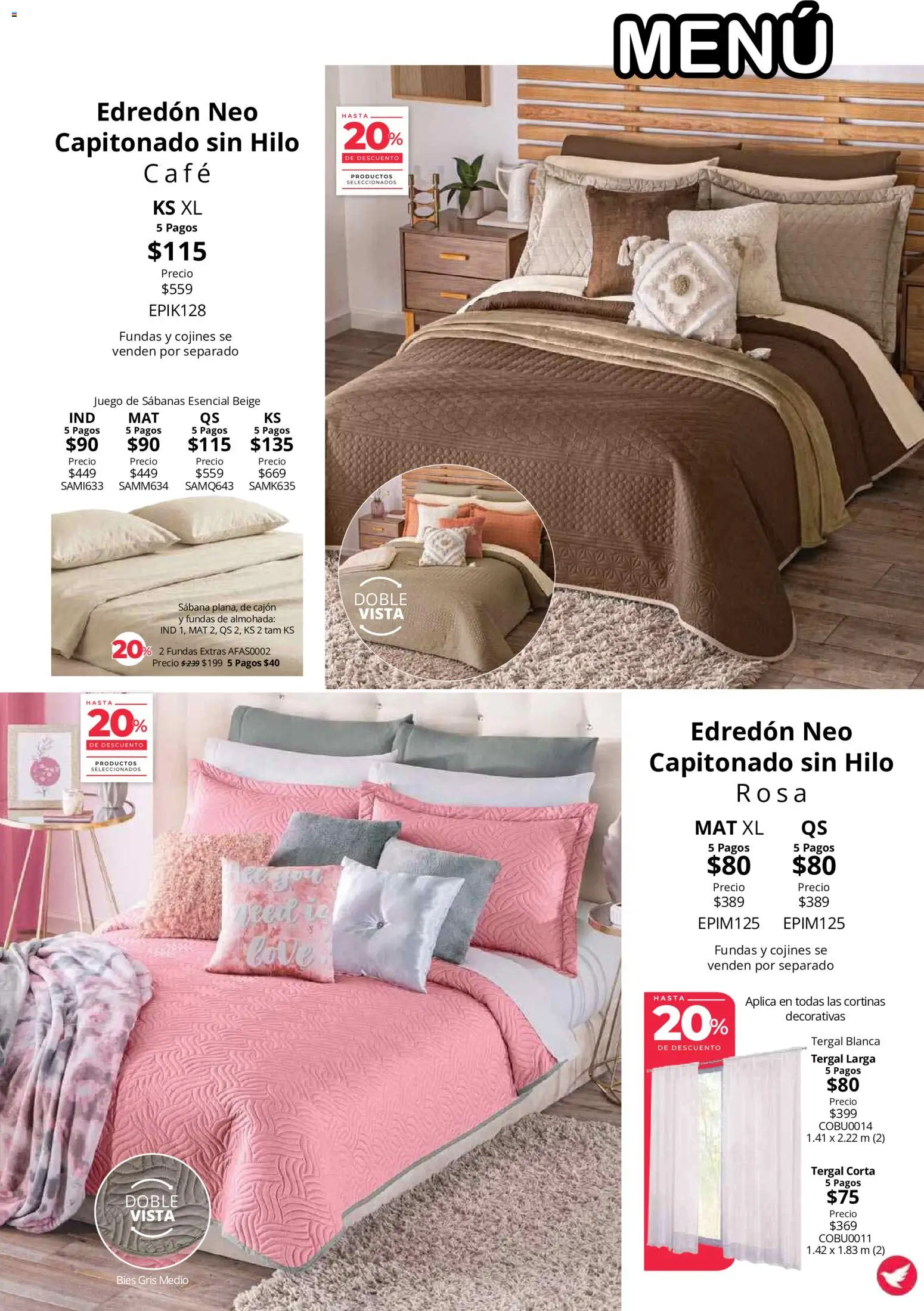 Vista previa las ofertas de la tienda Colchas Concord - Colchas Concord catálogo desde el 01/08/2026 - Body, Vino, Cortinas, Funda