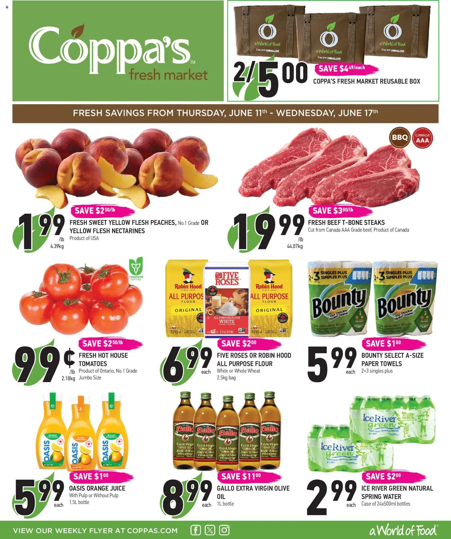 Preview of leaflet Coppas Fresh Market weekly flyer / circulaire from shop Coppas Fresh Market is valid from Jun 11, 2026