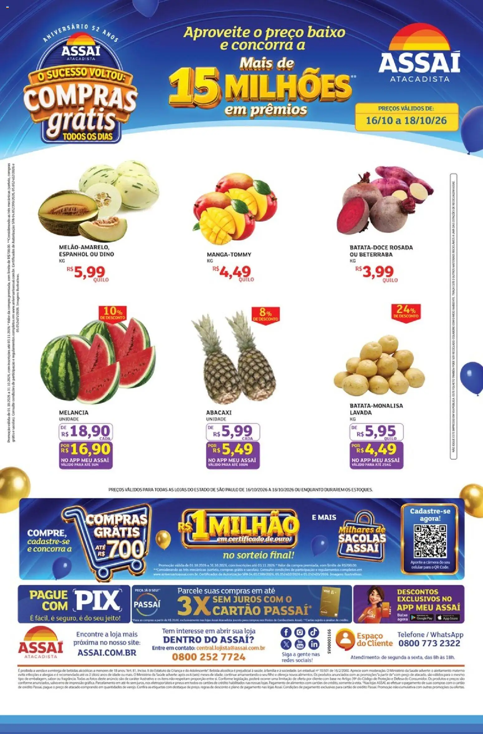 Pré-Visualização do folheto "Assaí Atacadista ofertas - SP" da loja Assaí Atacadista válido a partir de 16/10/2026