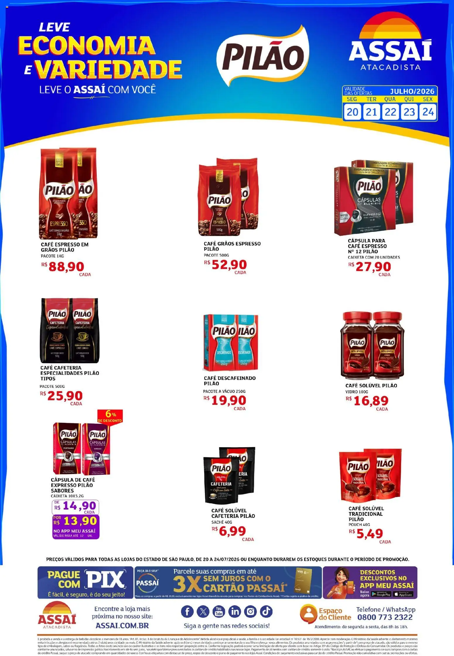 Pré-Visualização do folheto "Assaí Atacadista ofertas - SP" da loja Assaí Atacadista válido a partir de 20/07/2026