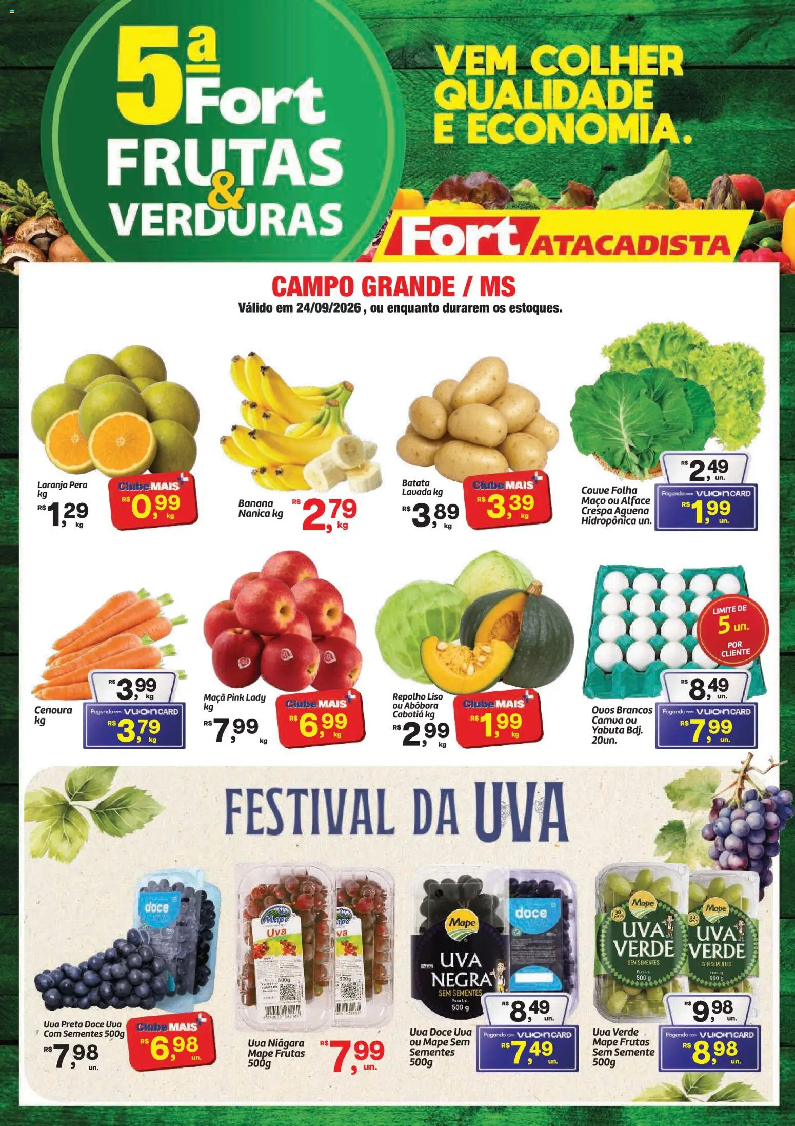 Pré-Visualização do folheto "Fort Atacadista ofertas Frutas, Verduras II" da loja Fort Atacadista válido a partir de 24/09/2026