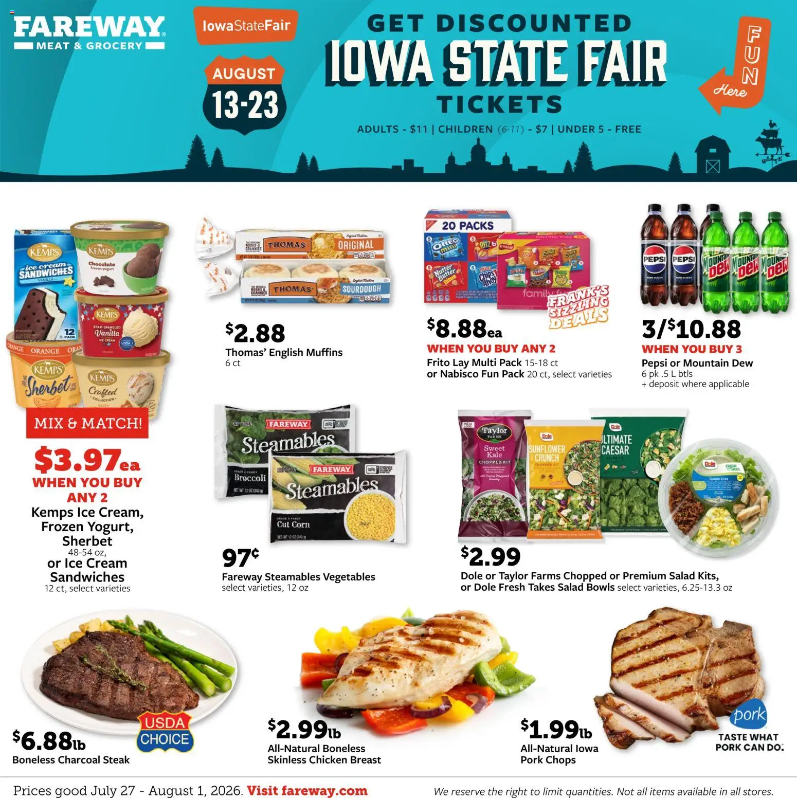 Ad Preview of Fareway Fareway Weekly Ad from 07/27/2026