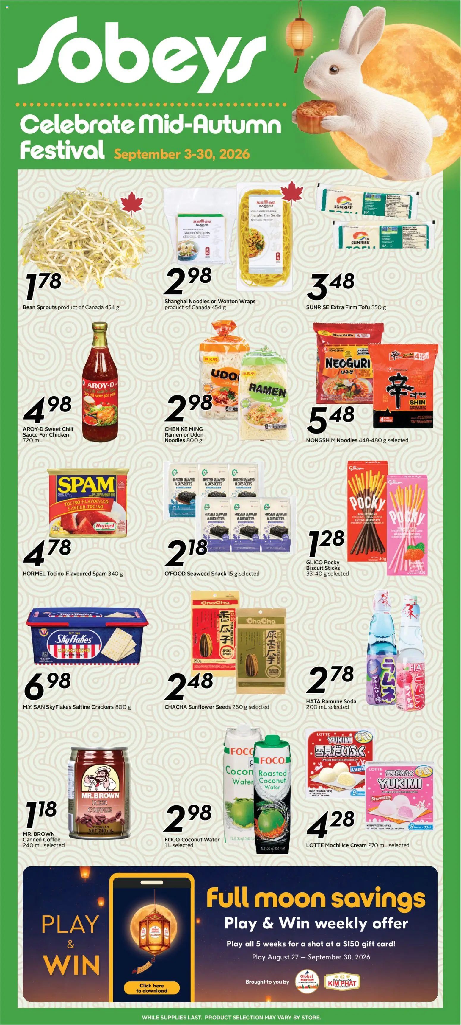 Preview of leaflet Sobeys flyer - Seasonal - Ontario from shop Sobeys is valid from Sep 03, 2026