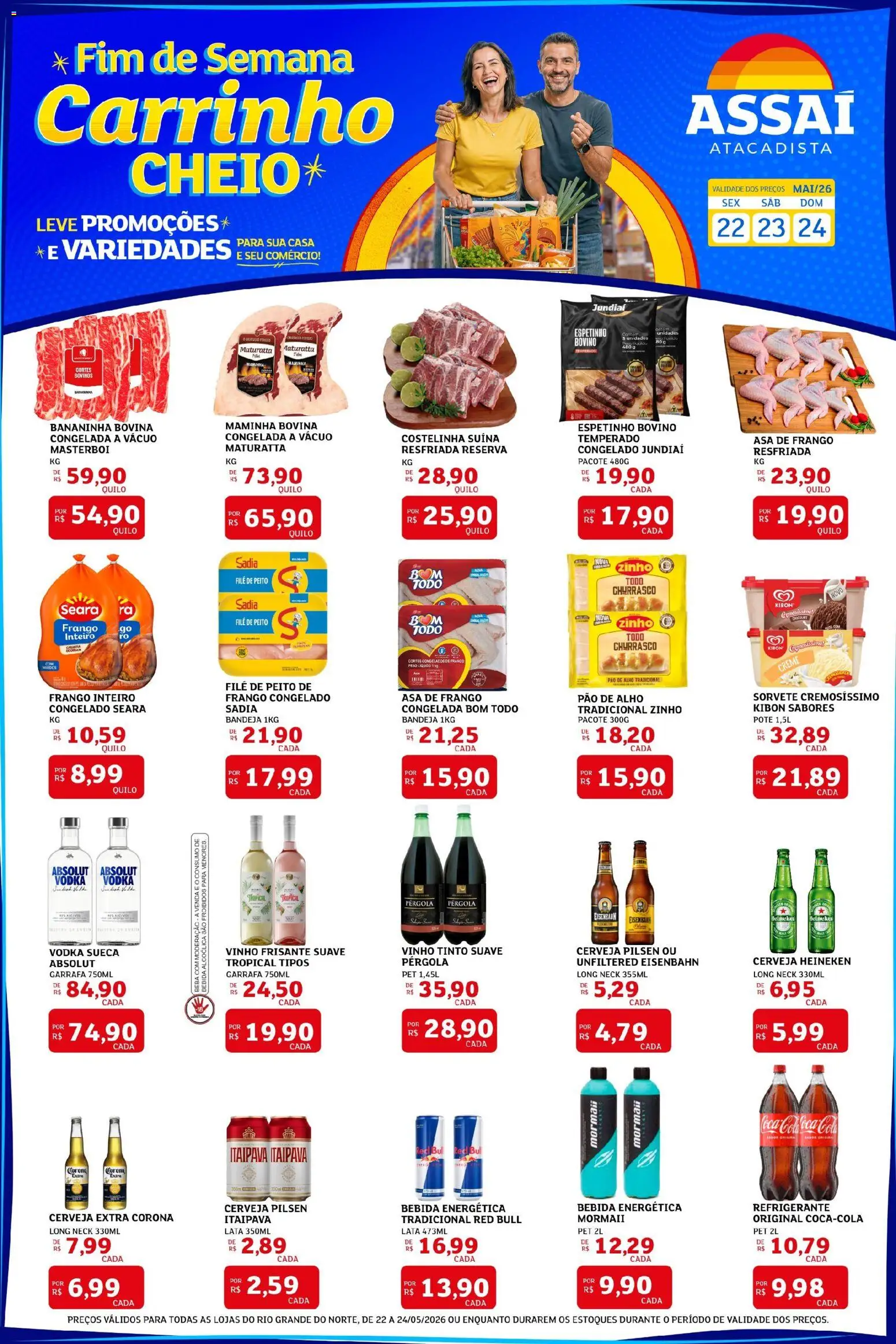 Pré-Visualização do folheto "Assaí Atacadista ofertas - RN" da loja Assaí Atacadista válido a partir de 22/05/2026