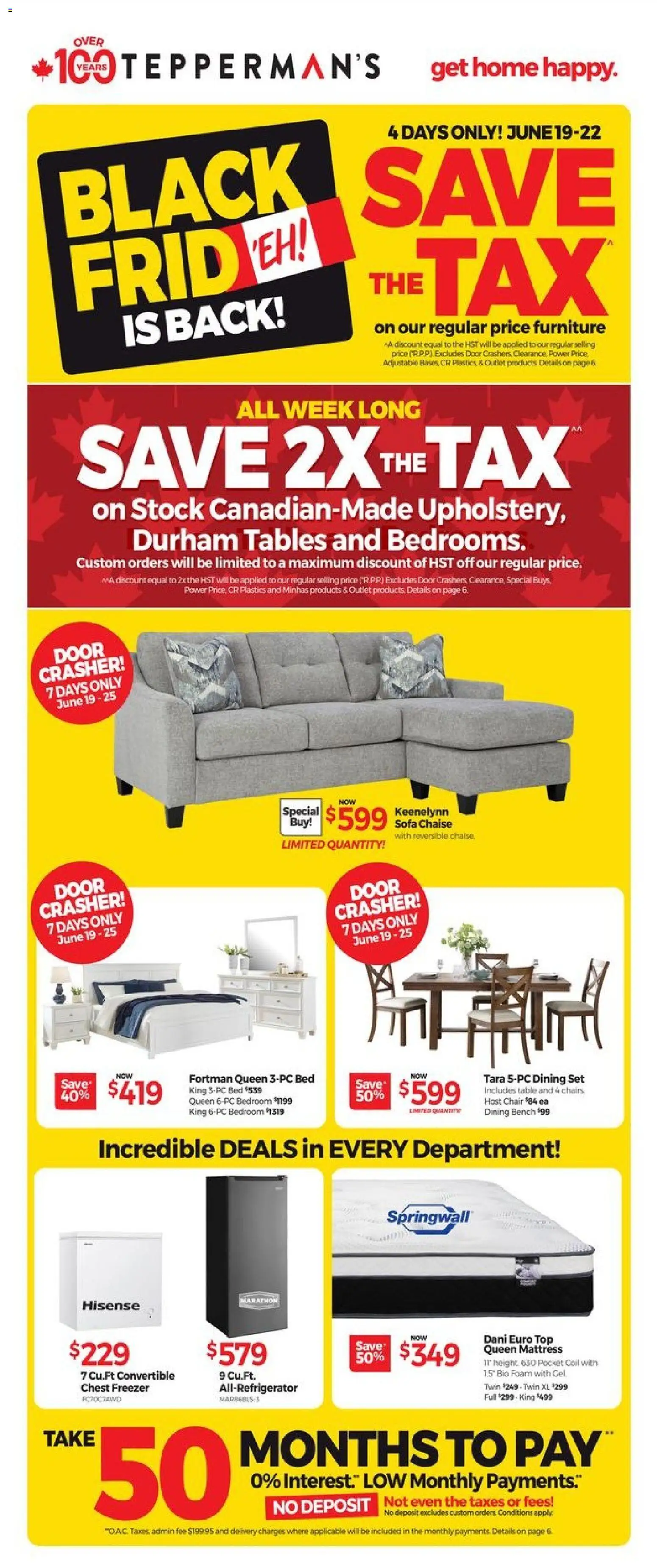 Preview of leaflet Tepperman's outlet from shop Tepperman's is valid from Jun 19, 2026