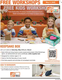 Ad Preview of Home Depot Home Depot Kids Workshops from 05/02/2026