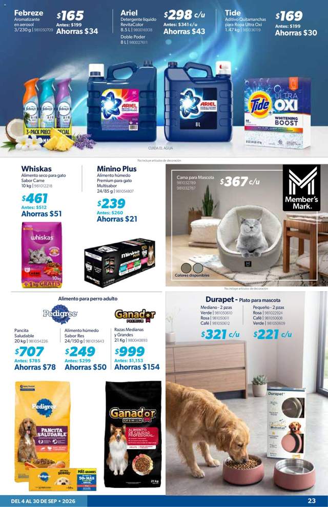Nuevo catálogo de Sam's Club a partir del 04/09