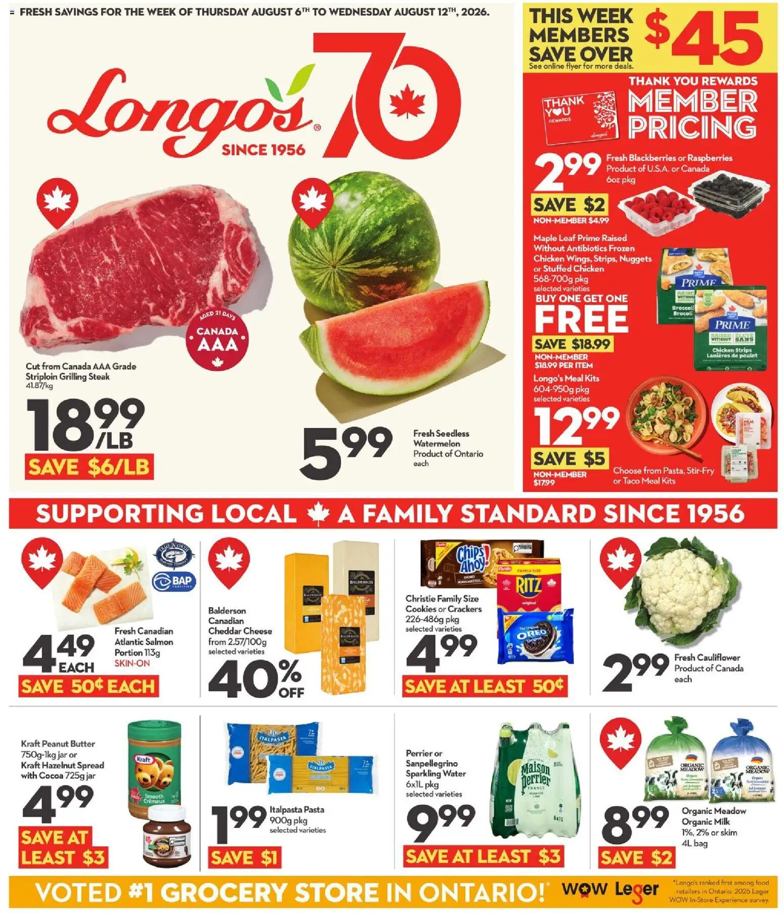 Preview of leaflet Longo's weekly flyer / circulaire from shop Longo's is valid from Aug 06, 2026