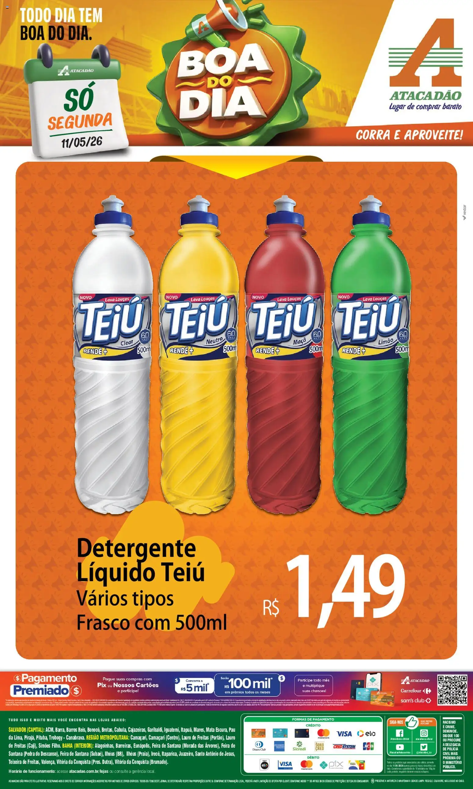 Pré-Visualização do folheto "Atacadão ofertas - BA" da loja Atacadão válido a partir de 11/05/2026