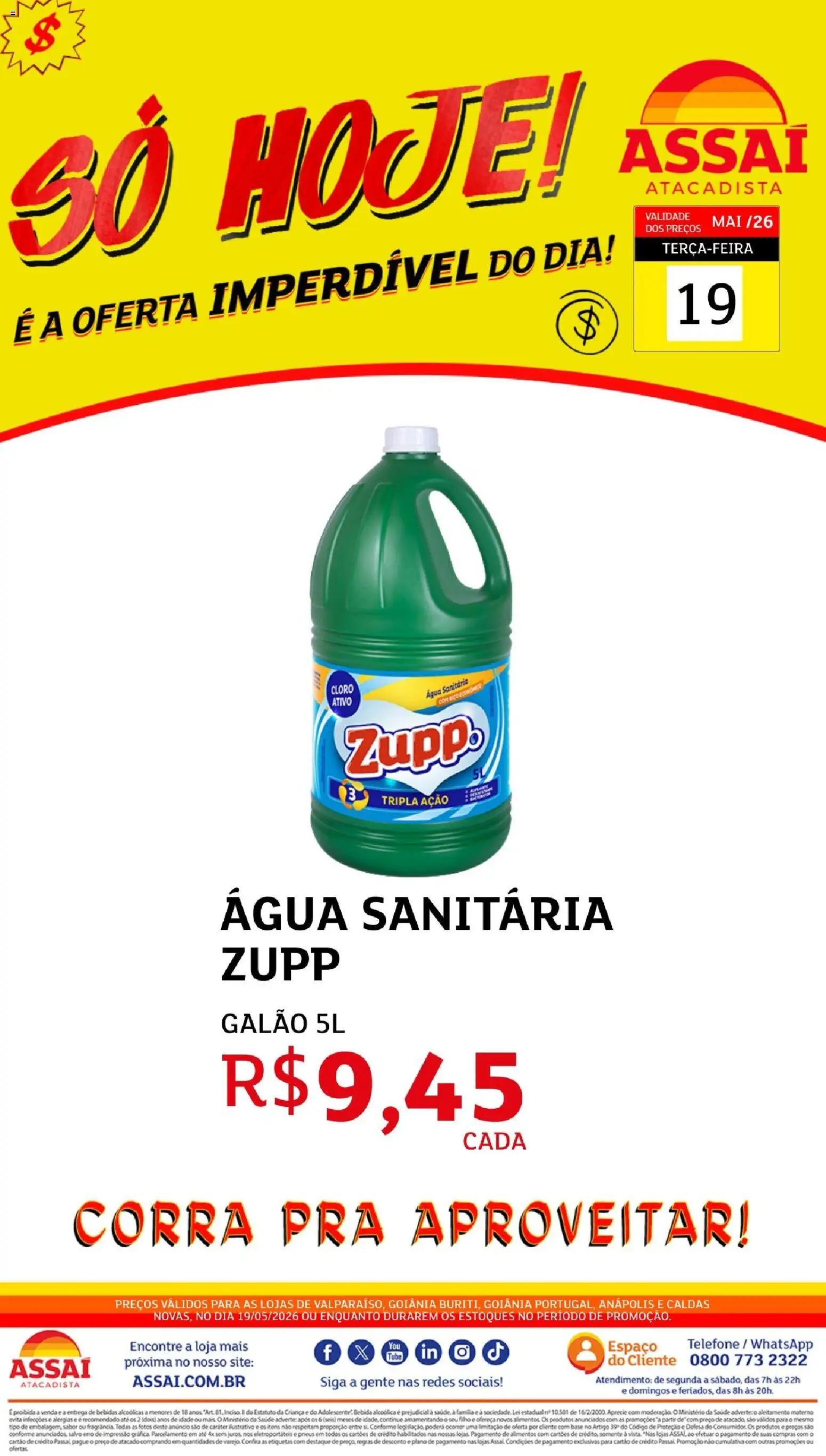 Pré-Visualização do folheto "Assaí Atacadista ofertas - GO" da loja Assaí Atacadista válido a partir de 19/05/2026