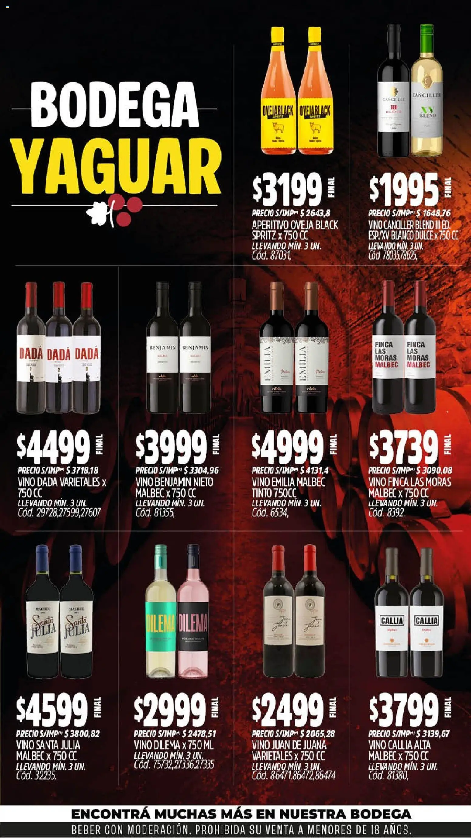 Vista previa del folleto de la tienda Yaguar válido desde el 07/09/2026 - Vino, Dulce