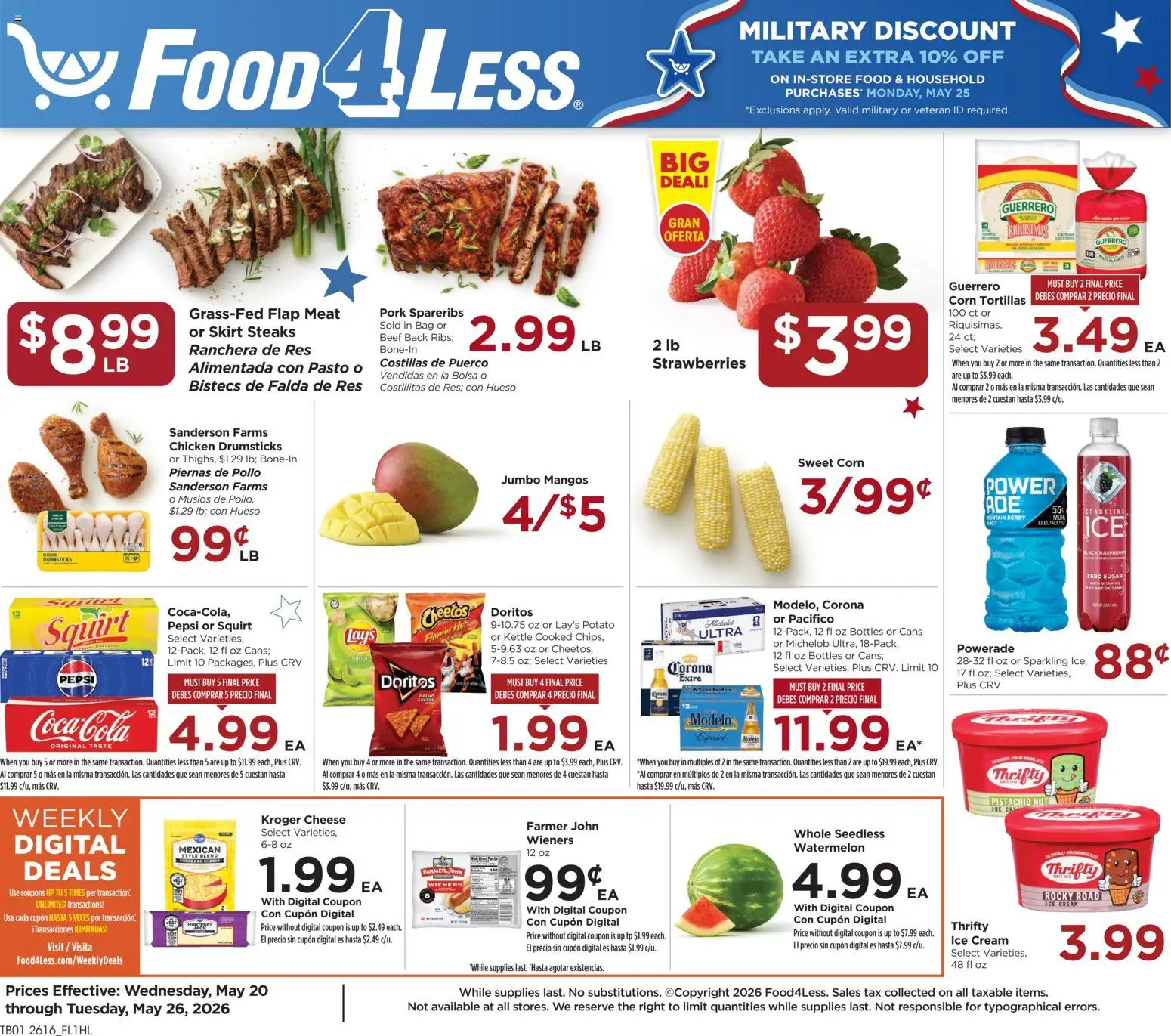 Ad Preview of Food 4 Less Food 4 Less Weekly Ad from 05/20/2026