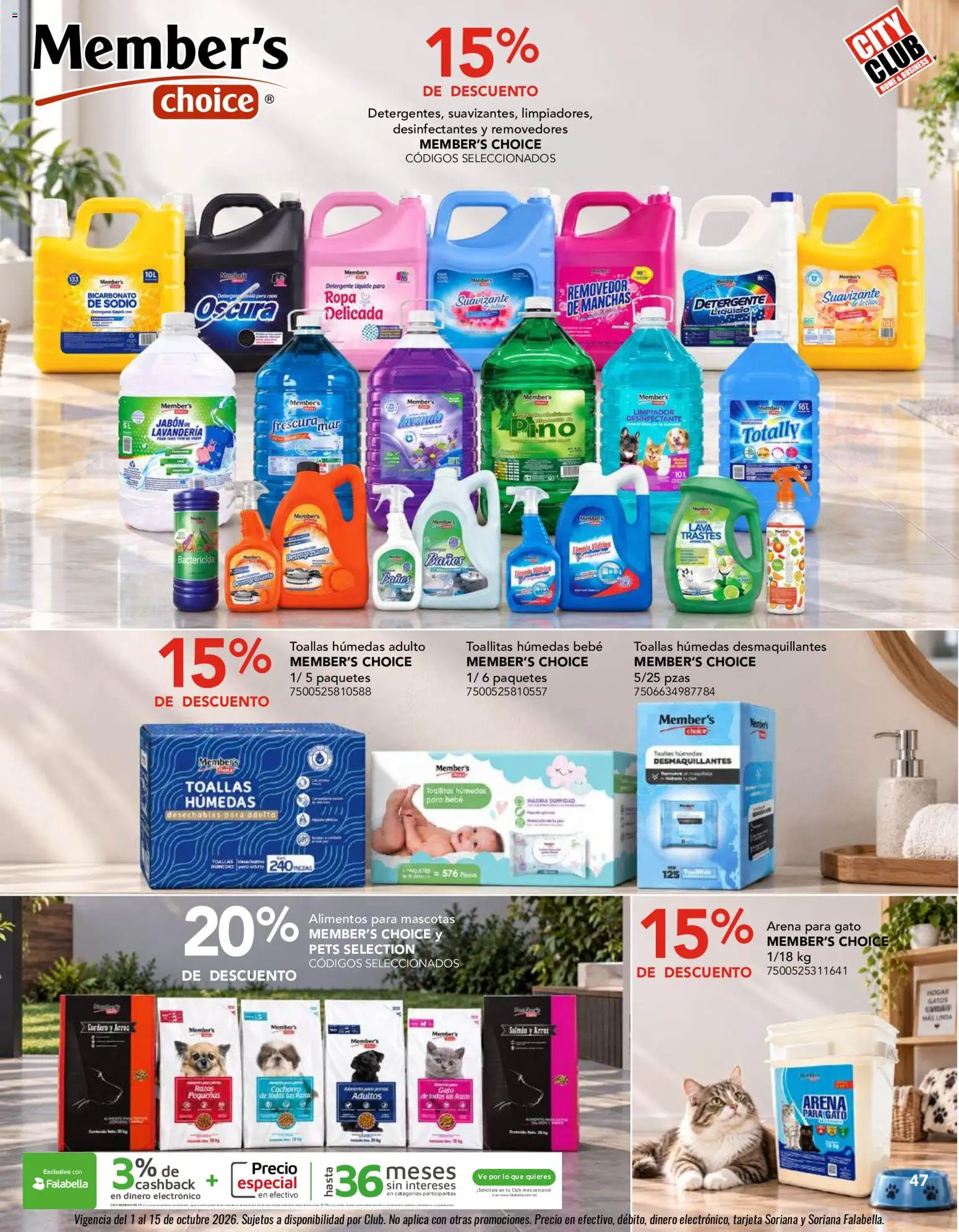 Vista previa las ofertas de la tienda City Club - City Club catálogo desde el 01/10/2026 - Ropa, Alimentos, Toallitas húmedas, Detergente, Toallas, Desinfectante, Limpiador, Suavizante