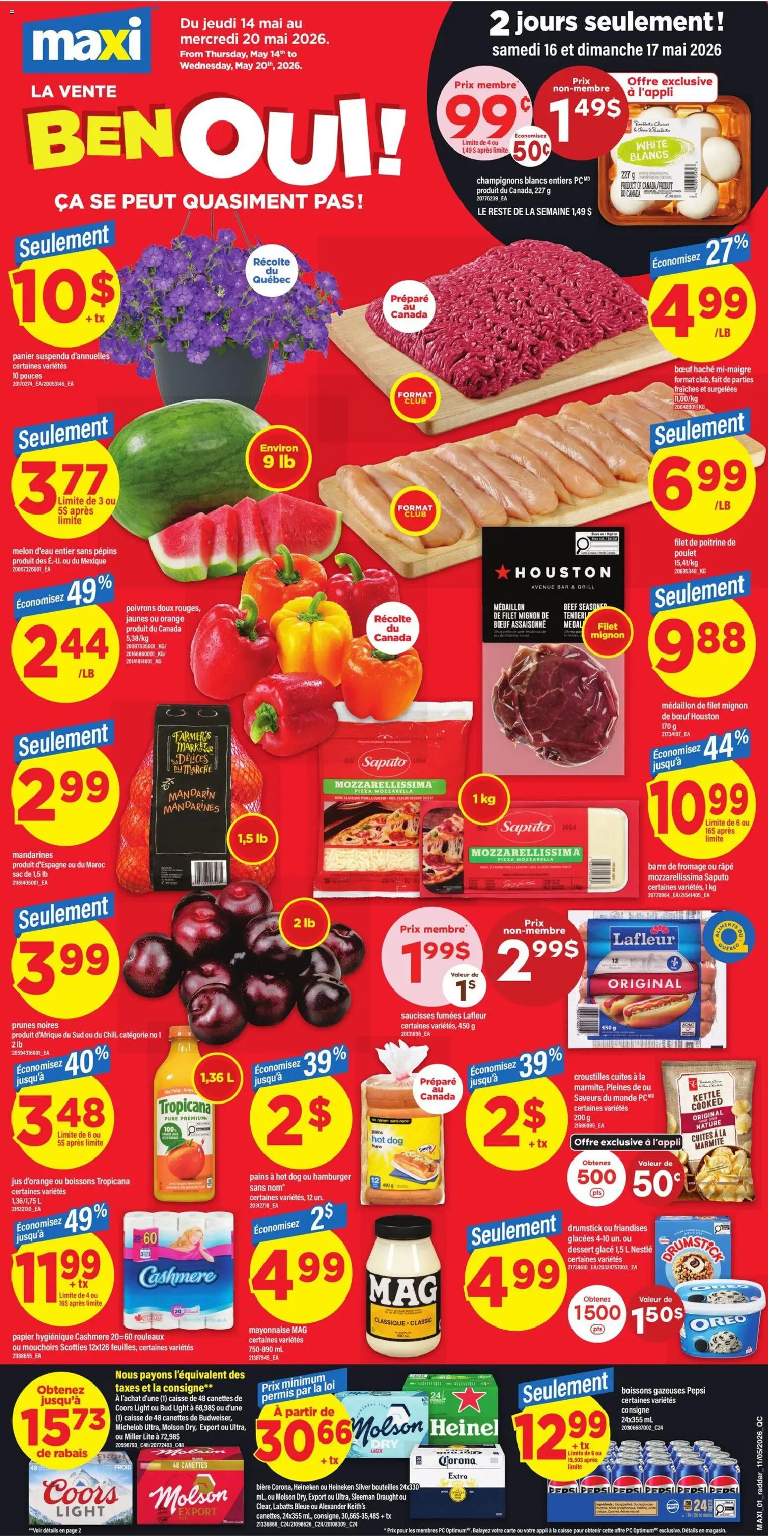 Preview of leaflet Maxi weekly flyer / circulaire from shop Maxi is valid from May 14, 2026