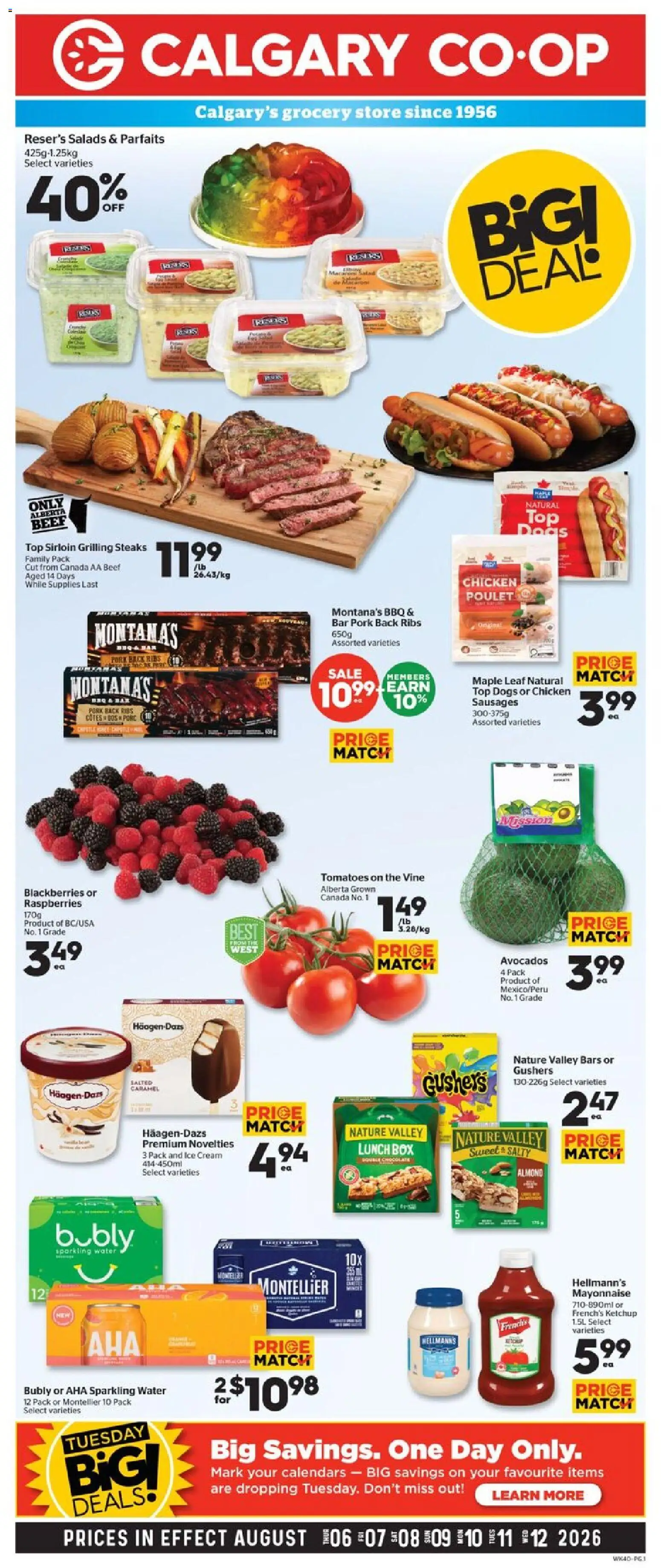 Preview of leaflet Calgary Co-op weekly flyer / circulaire from shop Calgary Co-op is valid from Aug 06, 2026