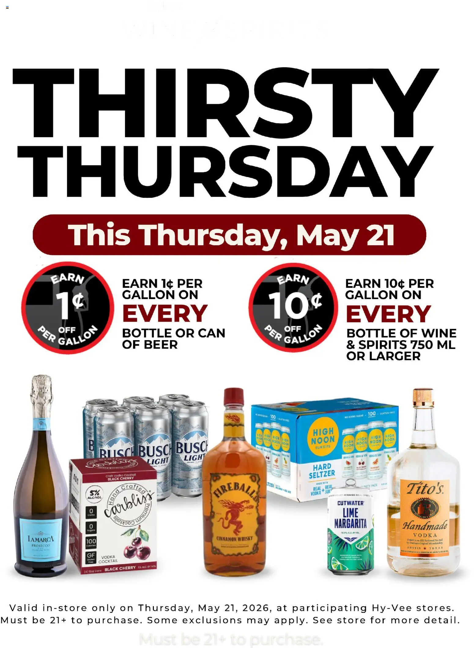 Ad Preview of HyVee HyVee Thirsty Thursday from 05/21/2026