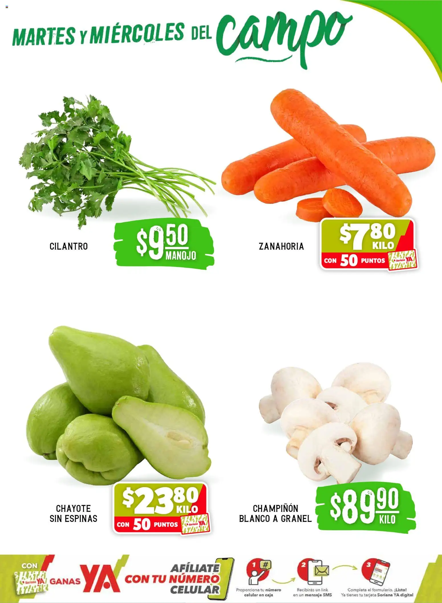 Vista previa las ofertas de la tienda Soriana - Soriana Martes y Miércoles del Campo Súper: Ver, Tab, Chis, Camp, Yuc y Q. Roo desde el 05/05/2026 