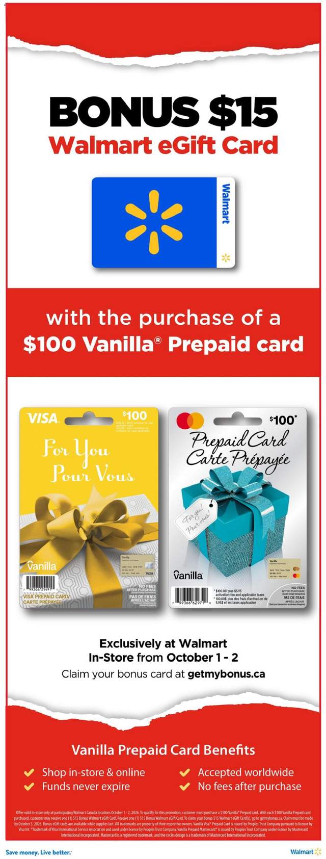 New Walmart flyer from Oct 01