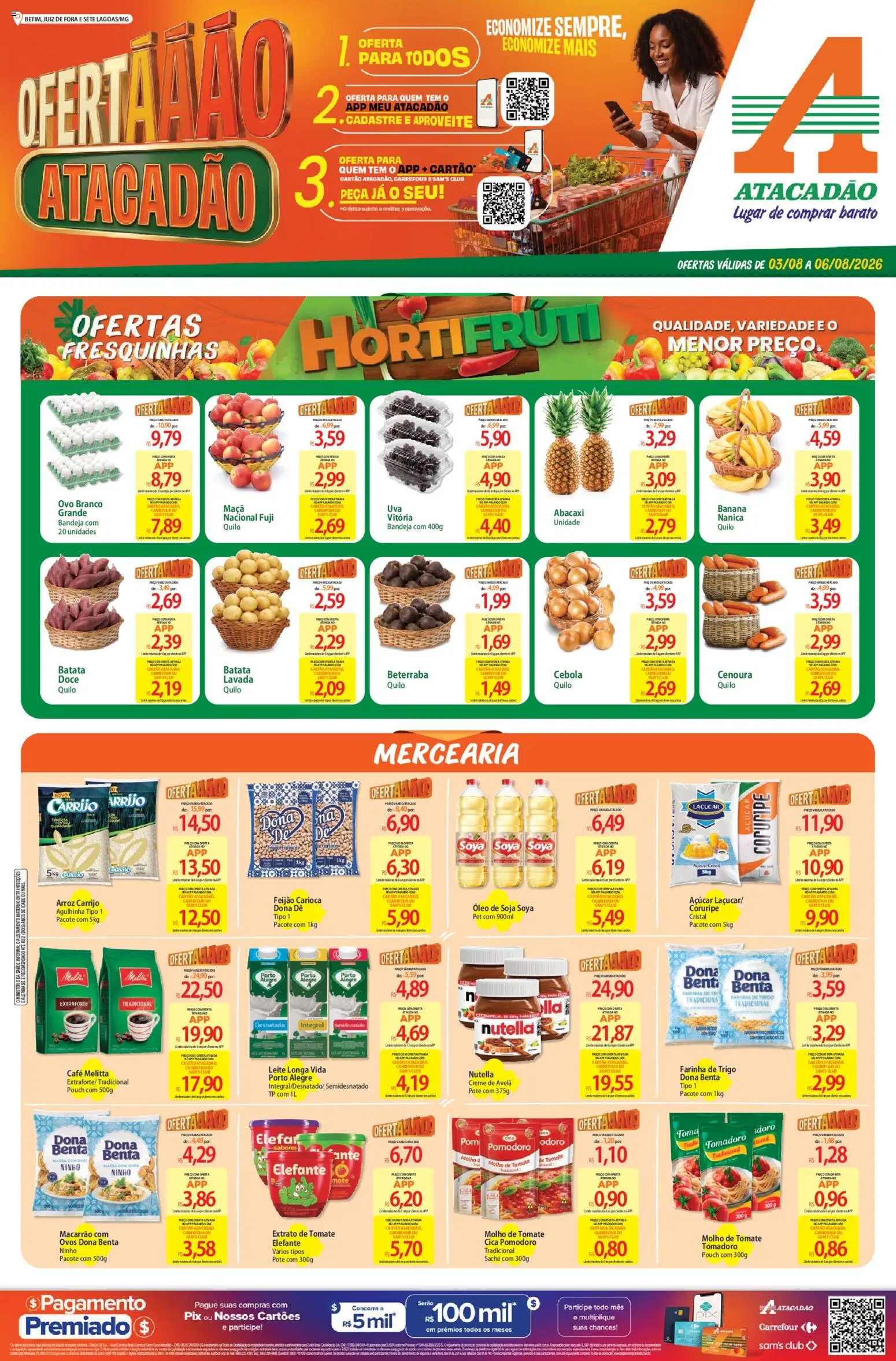 Pré-Visualização do folheto "Atacadão ofertas - MG" da loja Atacadão válido a partir de 03/08/2026