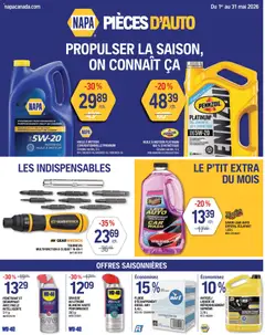 Un aperçu du dépliant NAPA Auto Parts circulaire du magasin NAPA Auto Parts est valide à partir 1 mai 2026