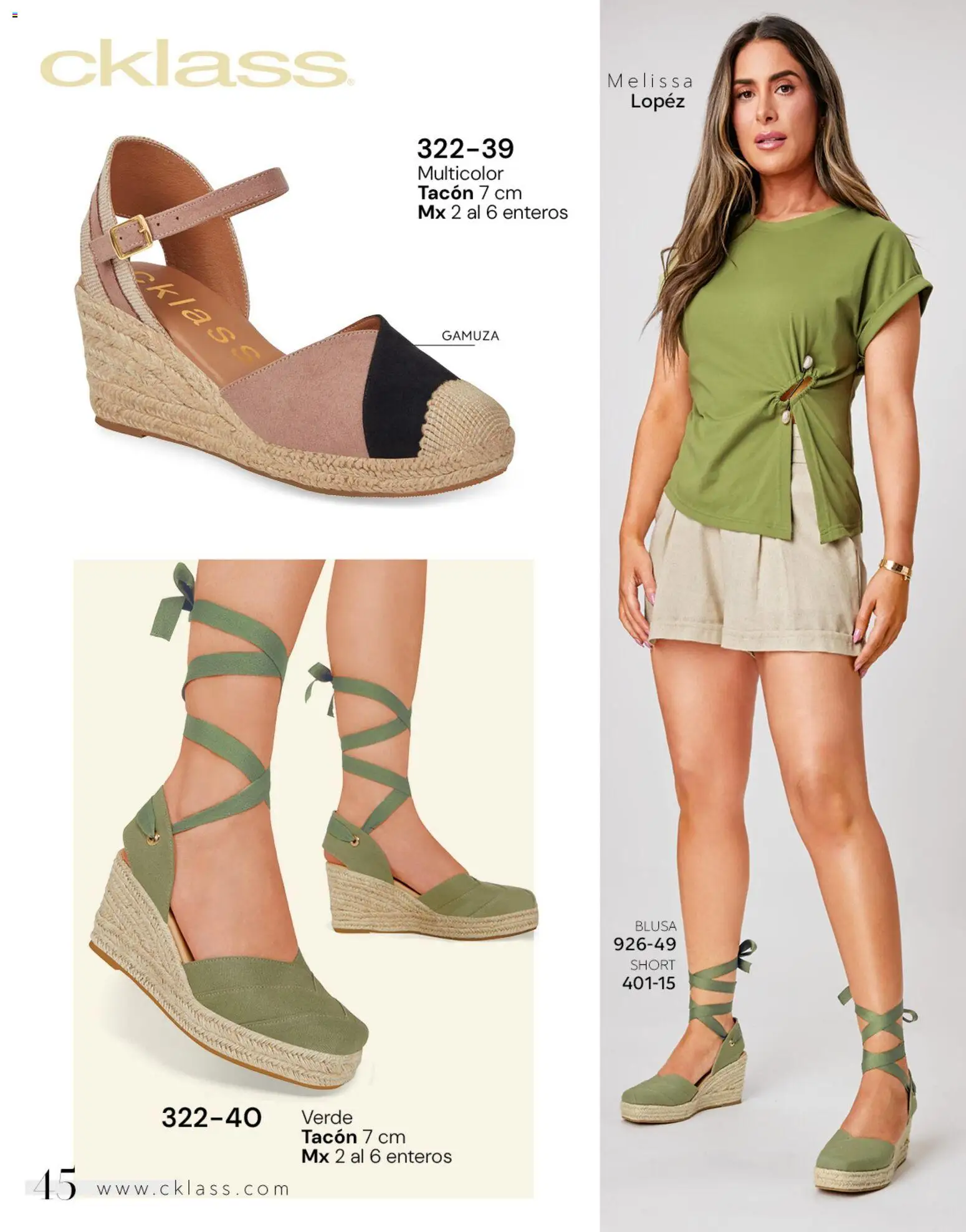 Vista previa las ofertas de la tienda Cklass - Catálogo Dama Calzado desde el 02/01/2026 - Short, Blusa, Gamuza