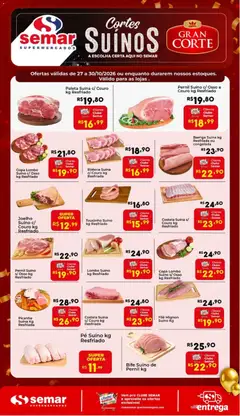 Pré-Visualização do folheto "Semar Supermercado ofertas Suínos" da loja Semar Supermercado válido a partir de 27/10/2026