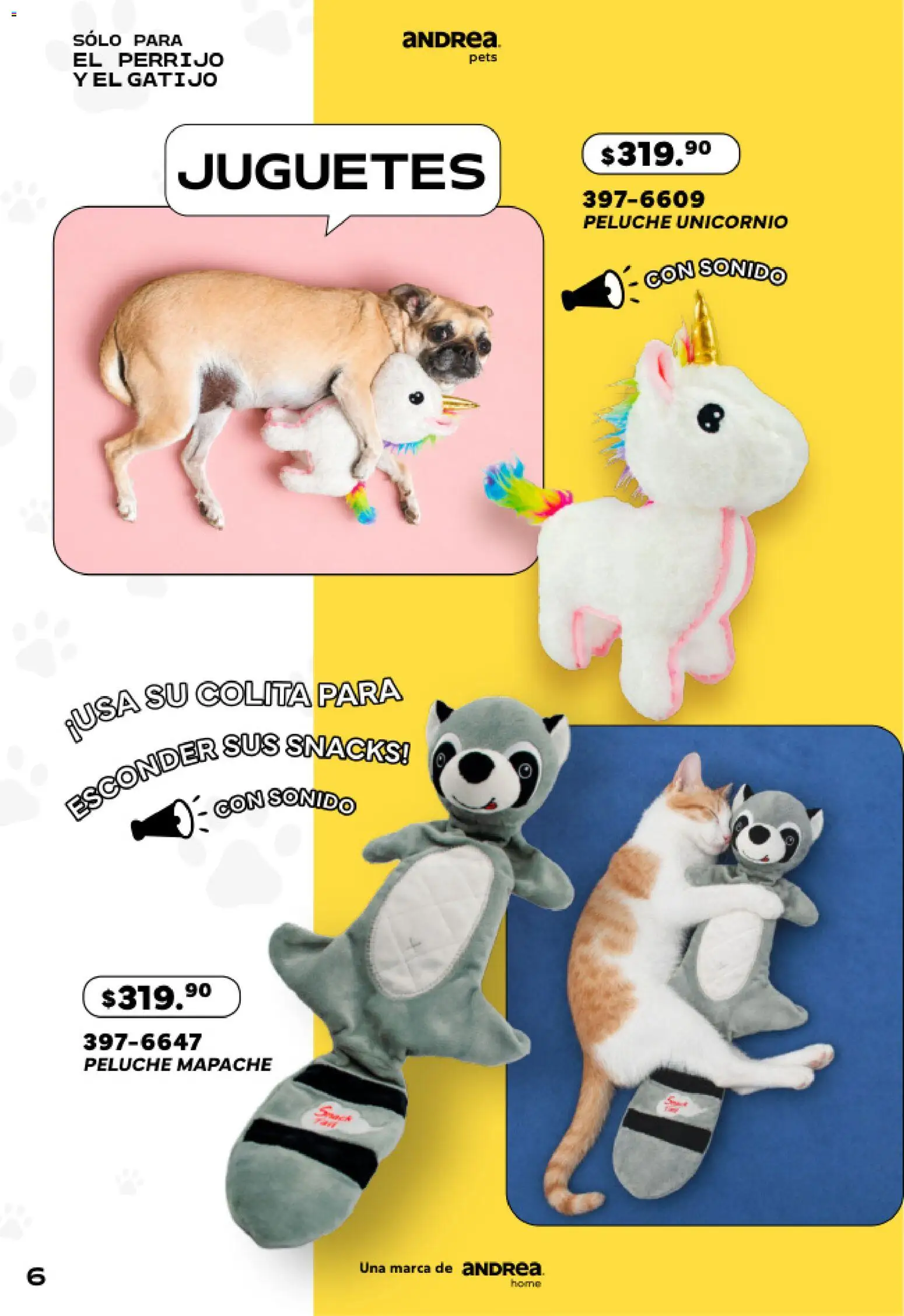 Vista previa las ofertas de la tienda Andrea - Andrea catálogo Pets desde el 24/05/2026 - Juguetes, Snacks