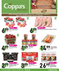 Preview of leaflet Coppas Fresh Market weekly flyer / circulaire from shop Coppas Fresh Market is valid from Jul 30, 2026