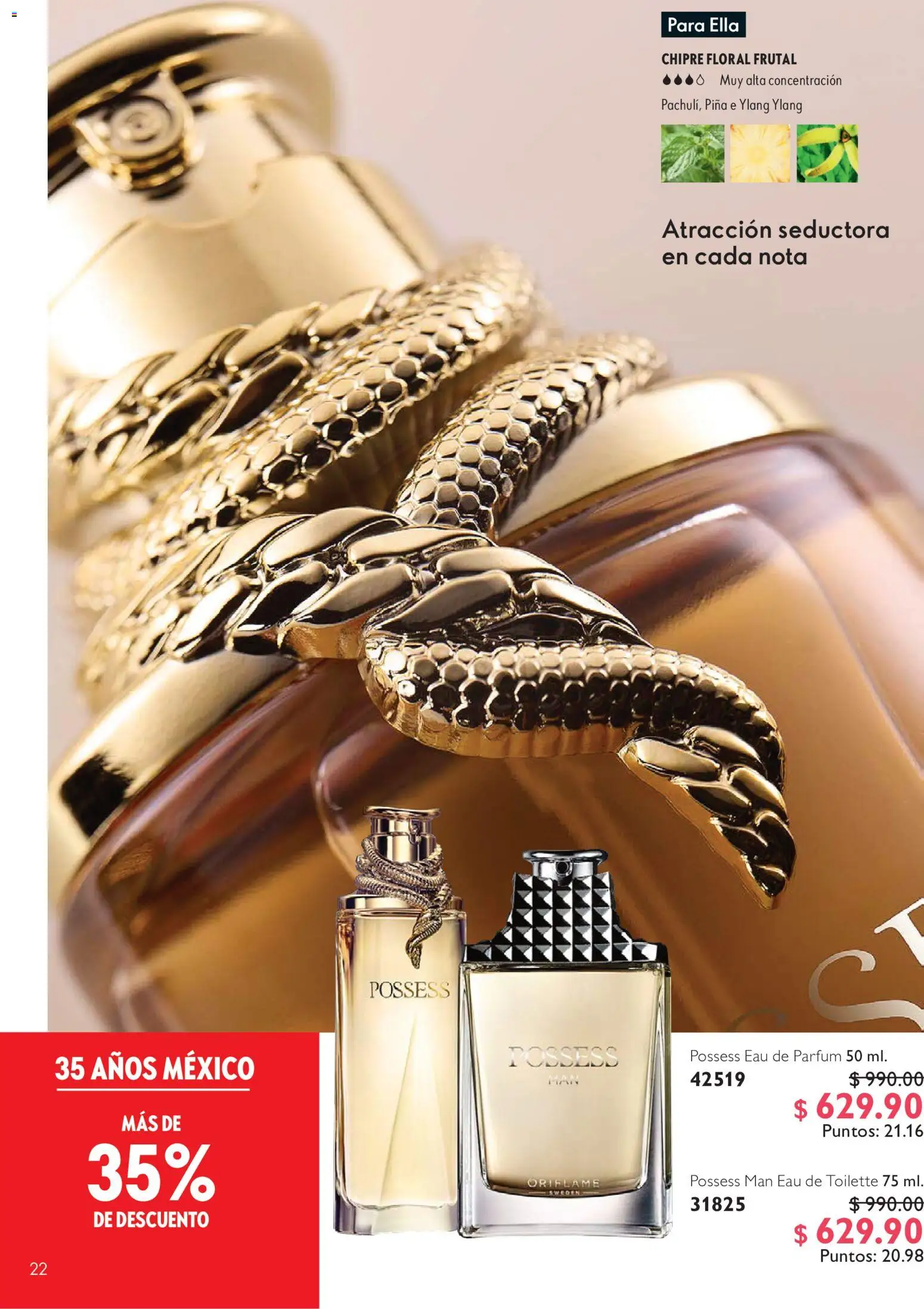 Vista previa las ofertas de la tienda Oriflame - Oriflame campaña 11 2026 desde el 01/08/2026 - Piña, Eau de toilette