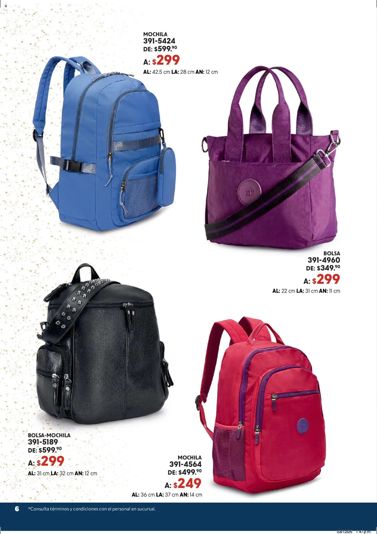 Vista previa las ofertas de la tienda Andrea - Catálogo Accesorízate esta Navidad desde el 07/12/2025 - Mochila, Bolsa