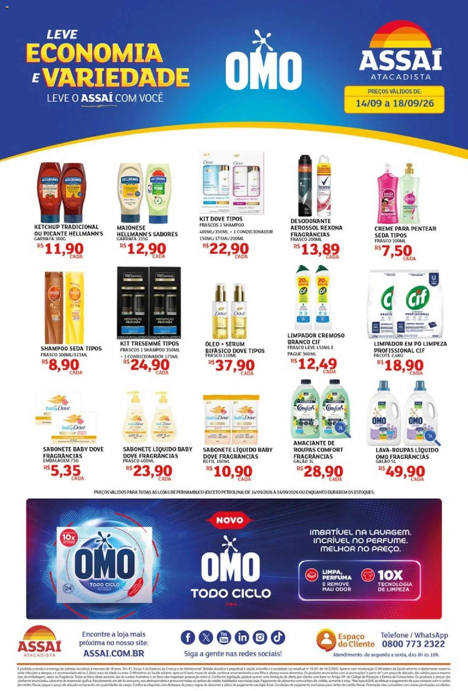 Pré-Visualização do folheto "Assaí Atacadista ofertas - PE" da loja Assaí Atacadista válido a partir de 14/09/2026