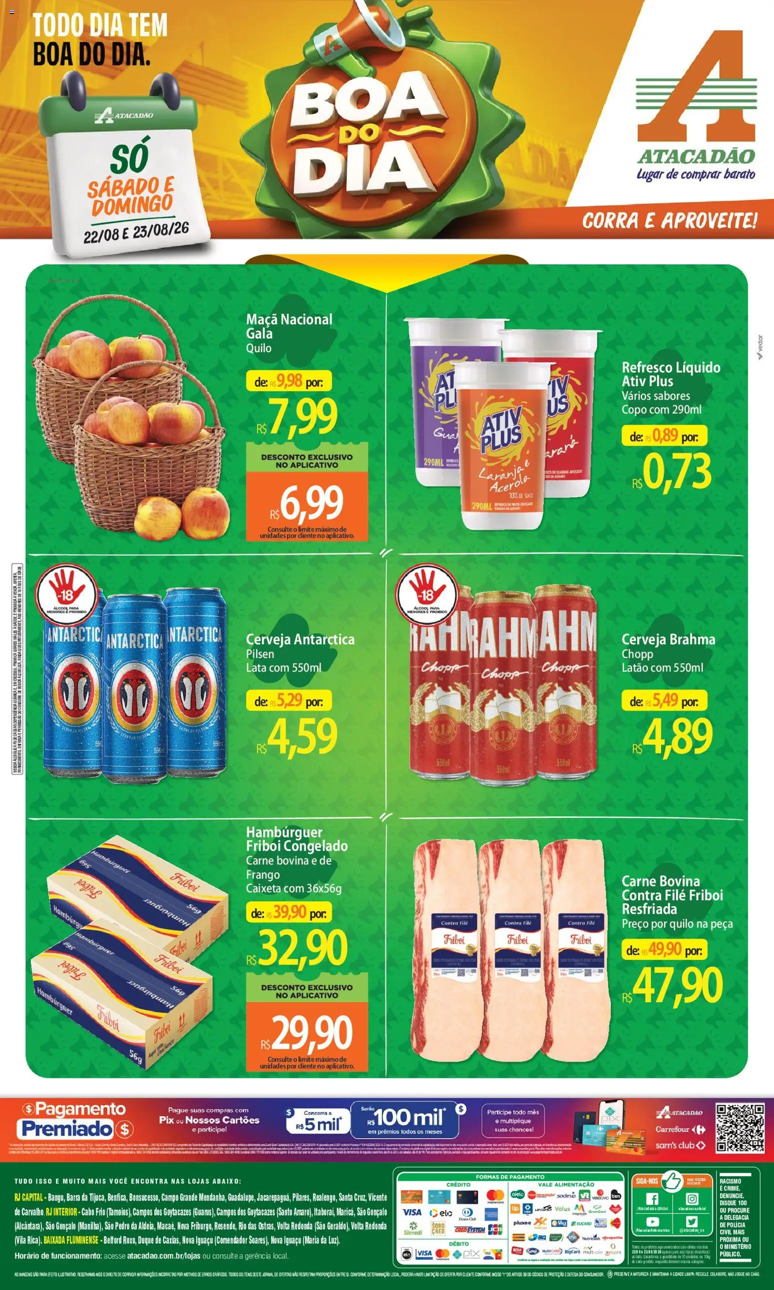 Pré-Visualização do folheto "Atacadão ofertas - RJ" da loja Atacadão válido a partir de 22/08/2026