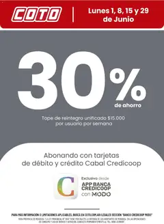 Vista previa del folleto de la tienda Coto válido desde el 01/06/2026 