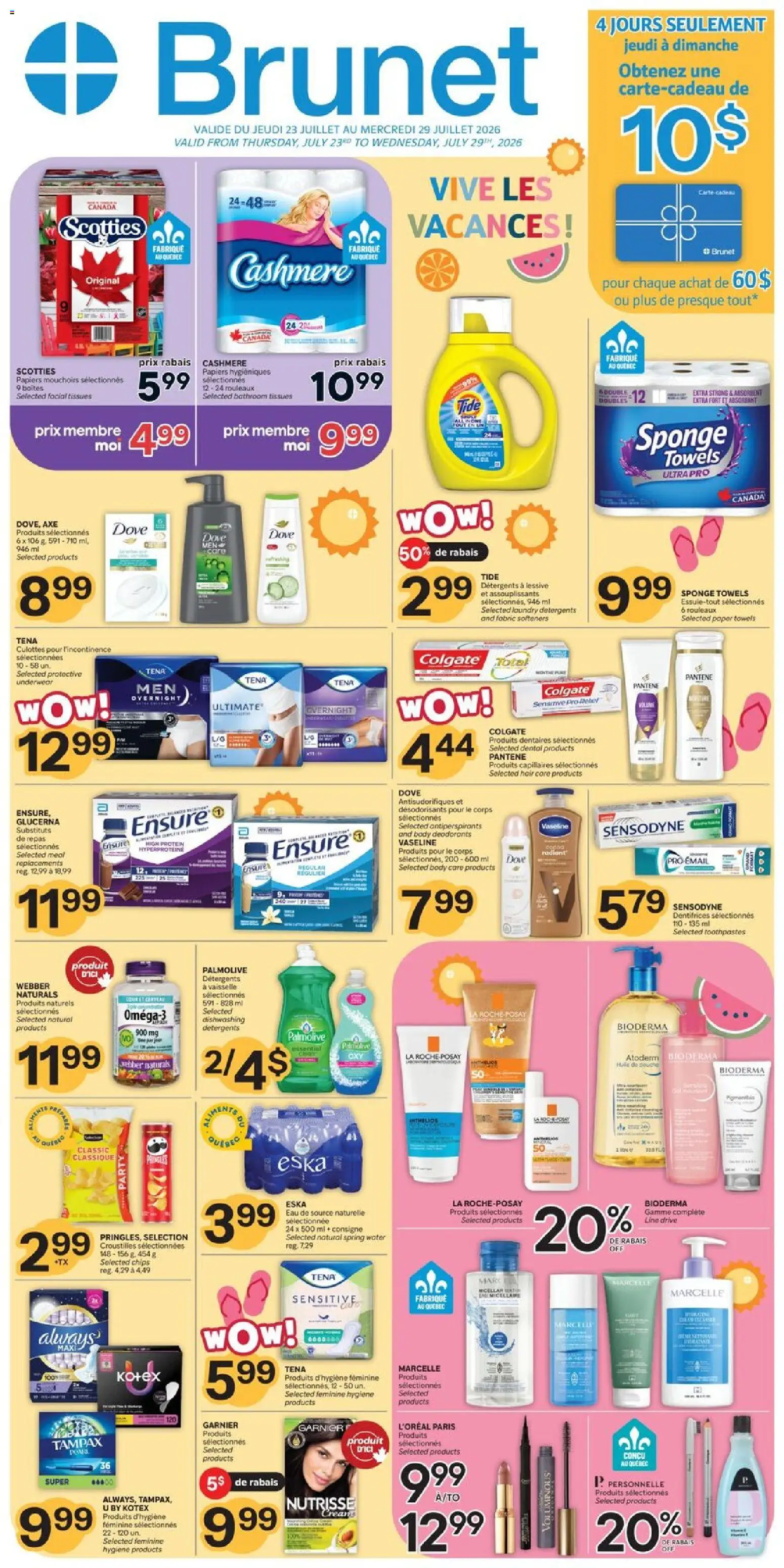 Preview of leaflet Brunet weekly flyer / circulaire from shop Brunet is valid from Jul 23, 2026
